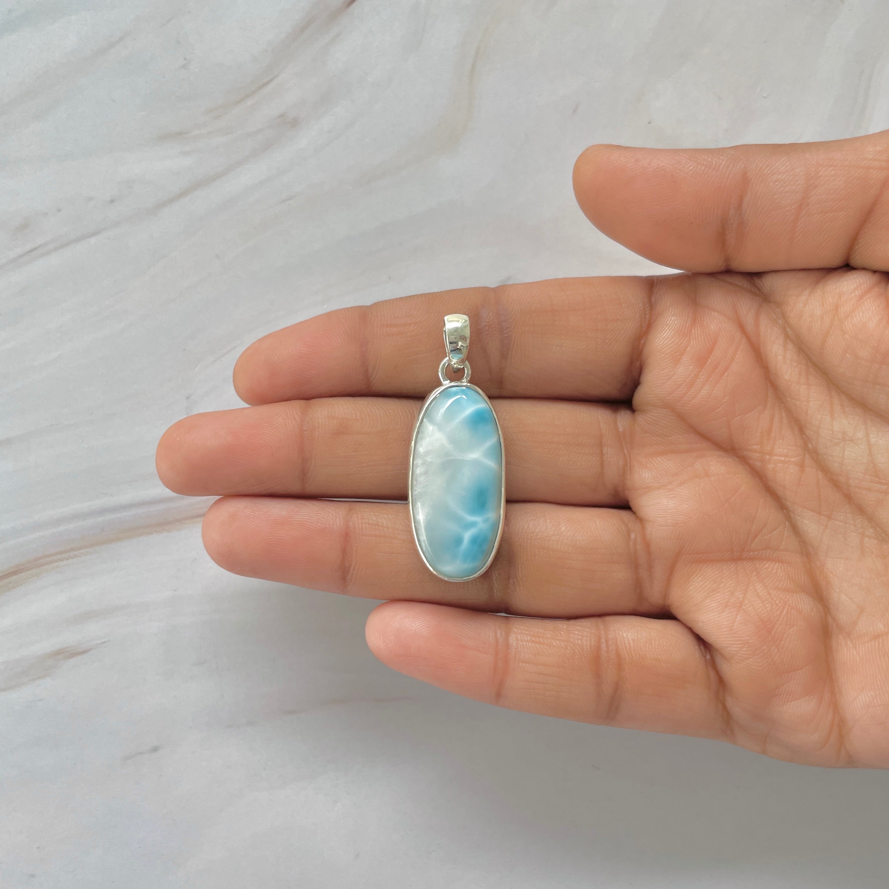 Larimar Pendant-(LAR-1-398)