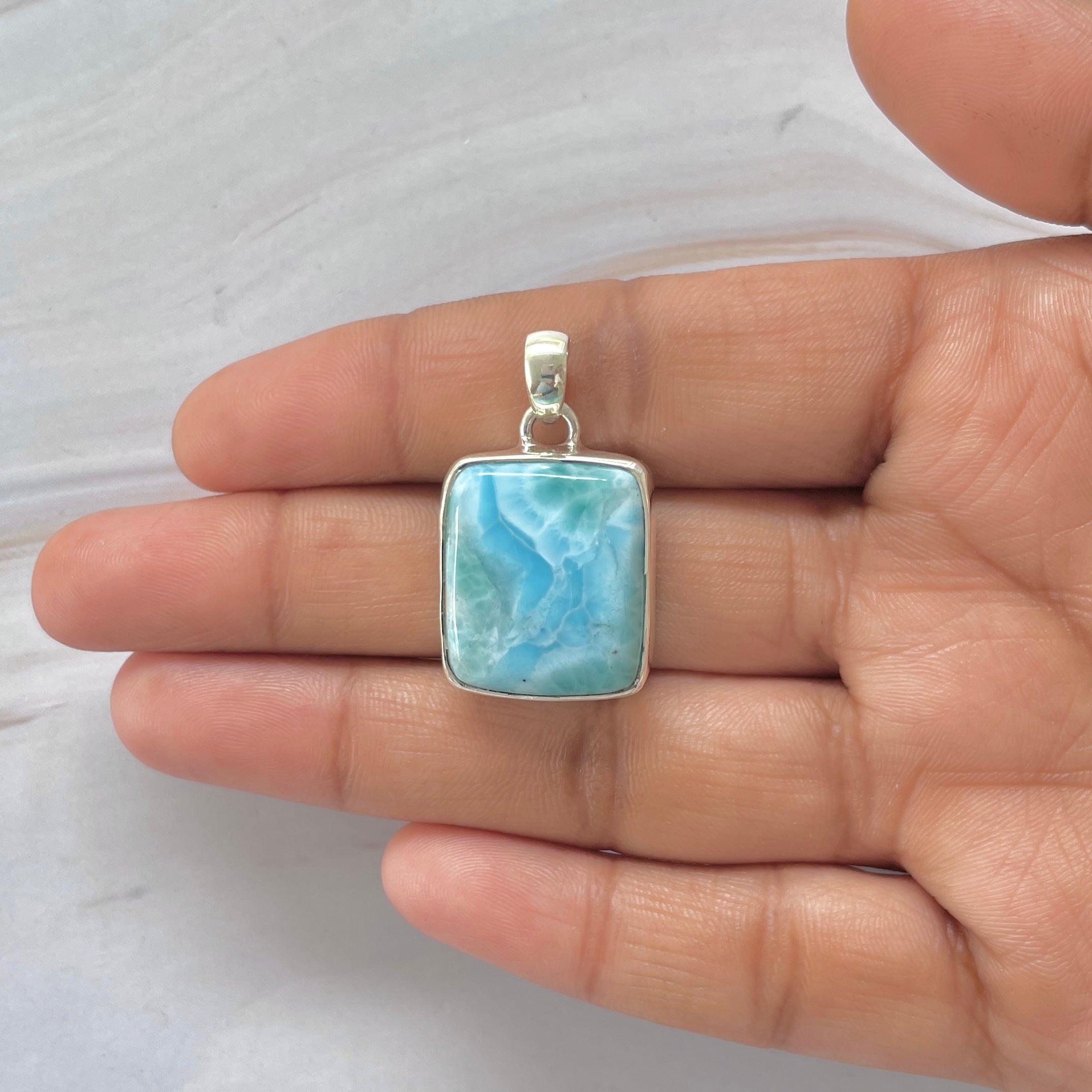 Larimar Pendant-(LAR-1-449)