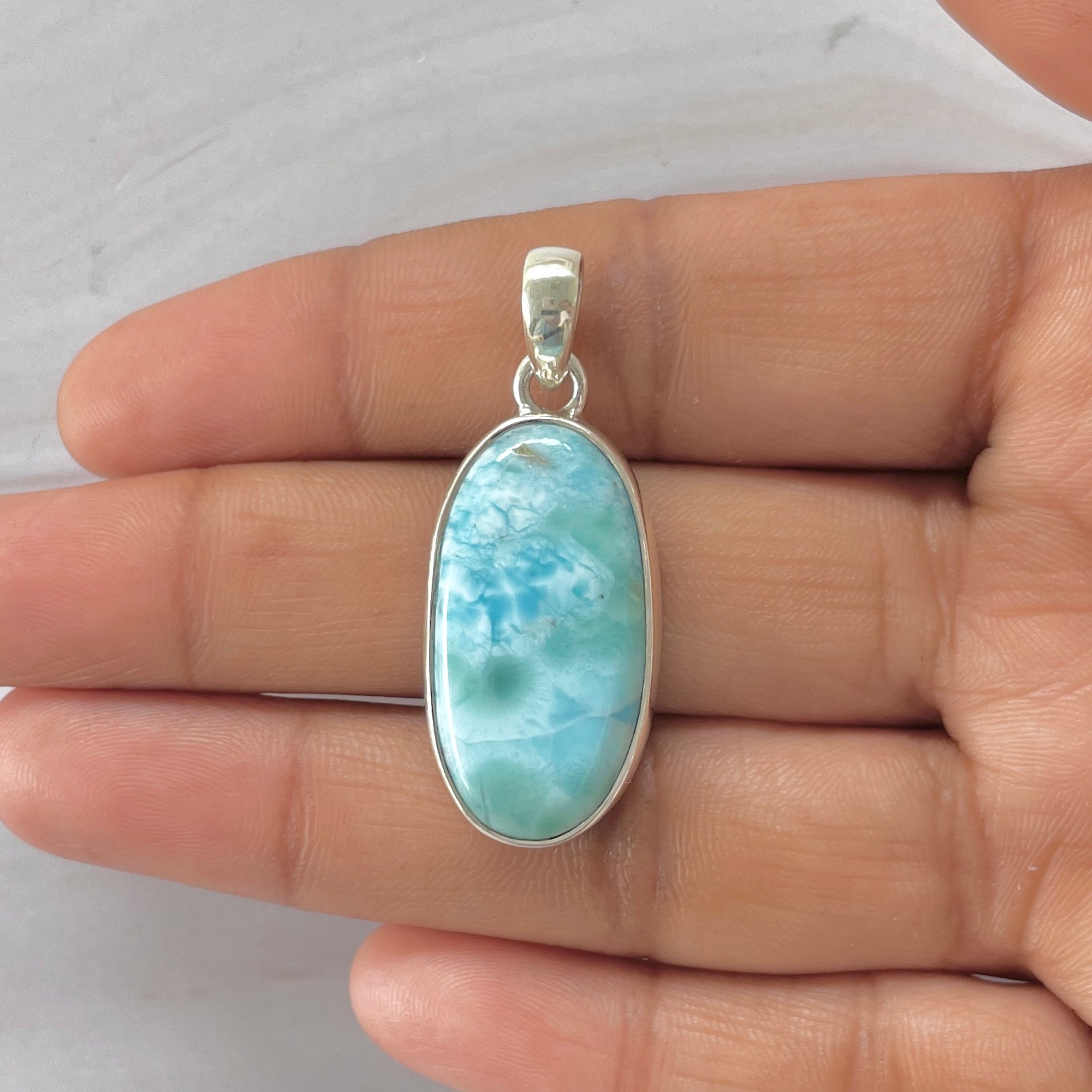 Larimar Pendant-(LAR-1-453)