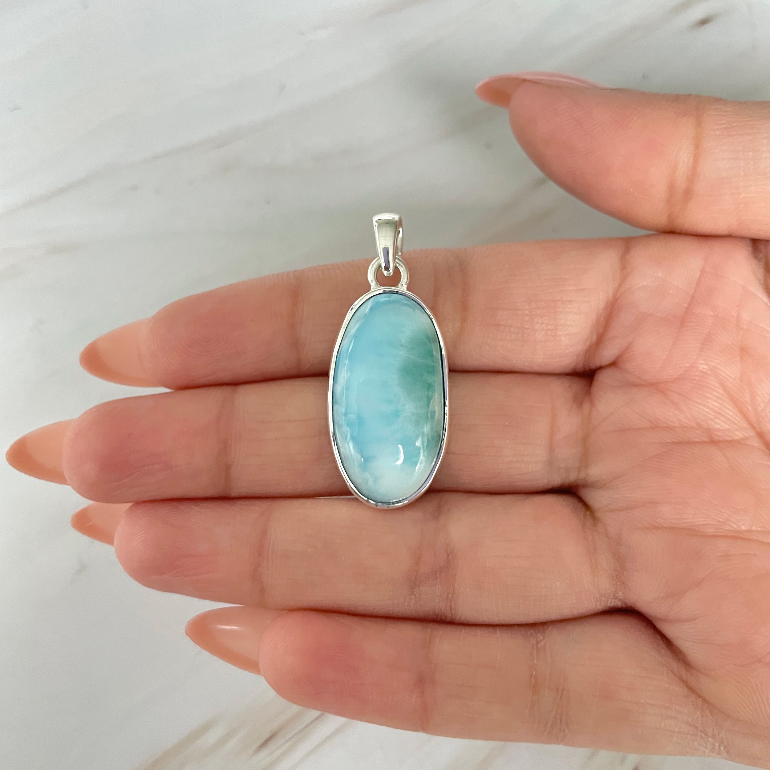 Larimar Pendant-(LAR-1-483)