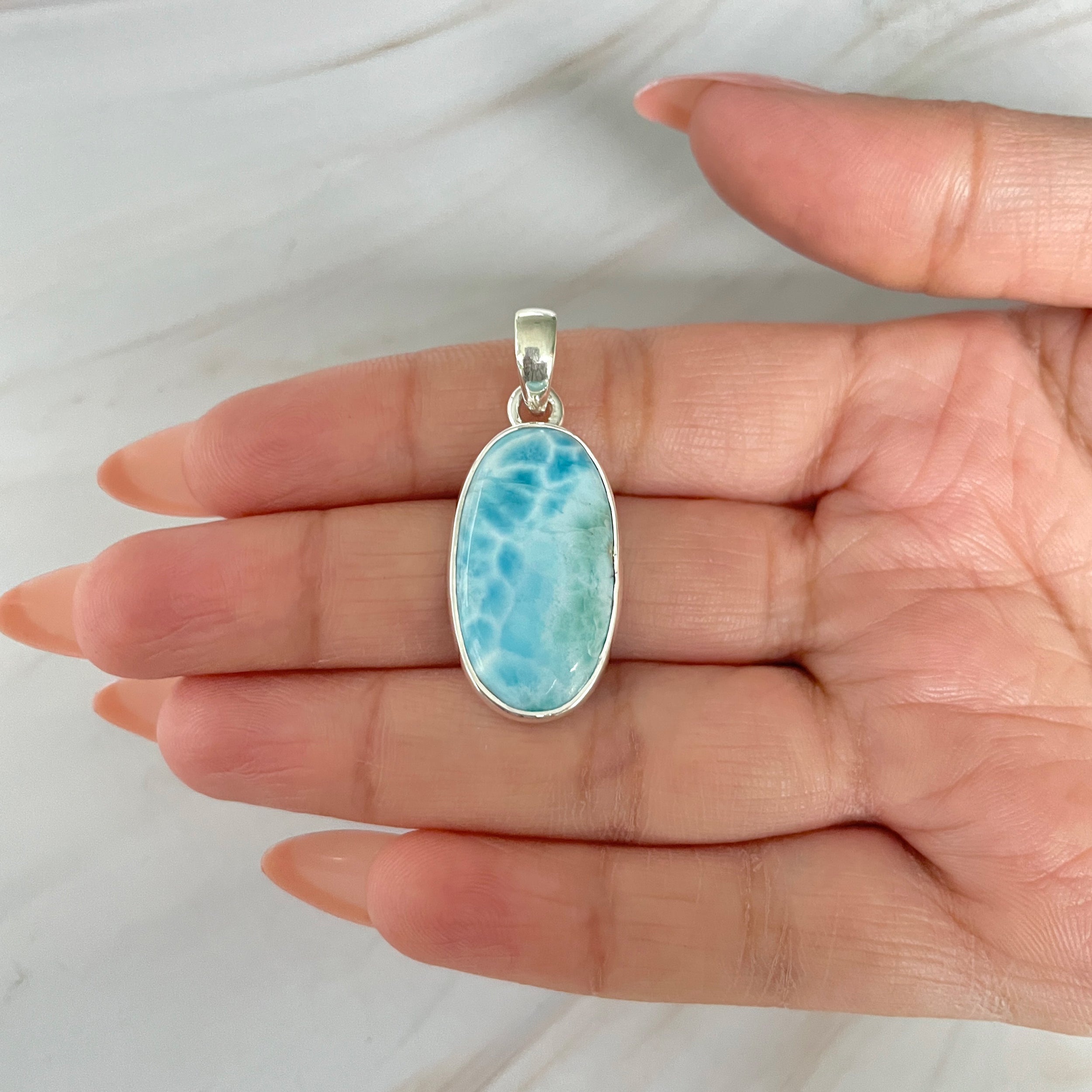 Larimar Pendant-(LAR-1-484)