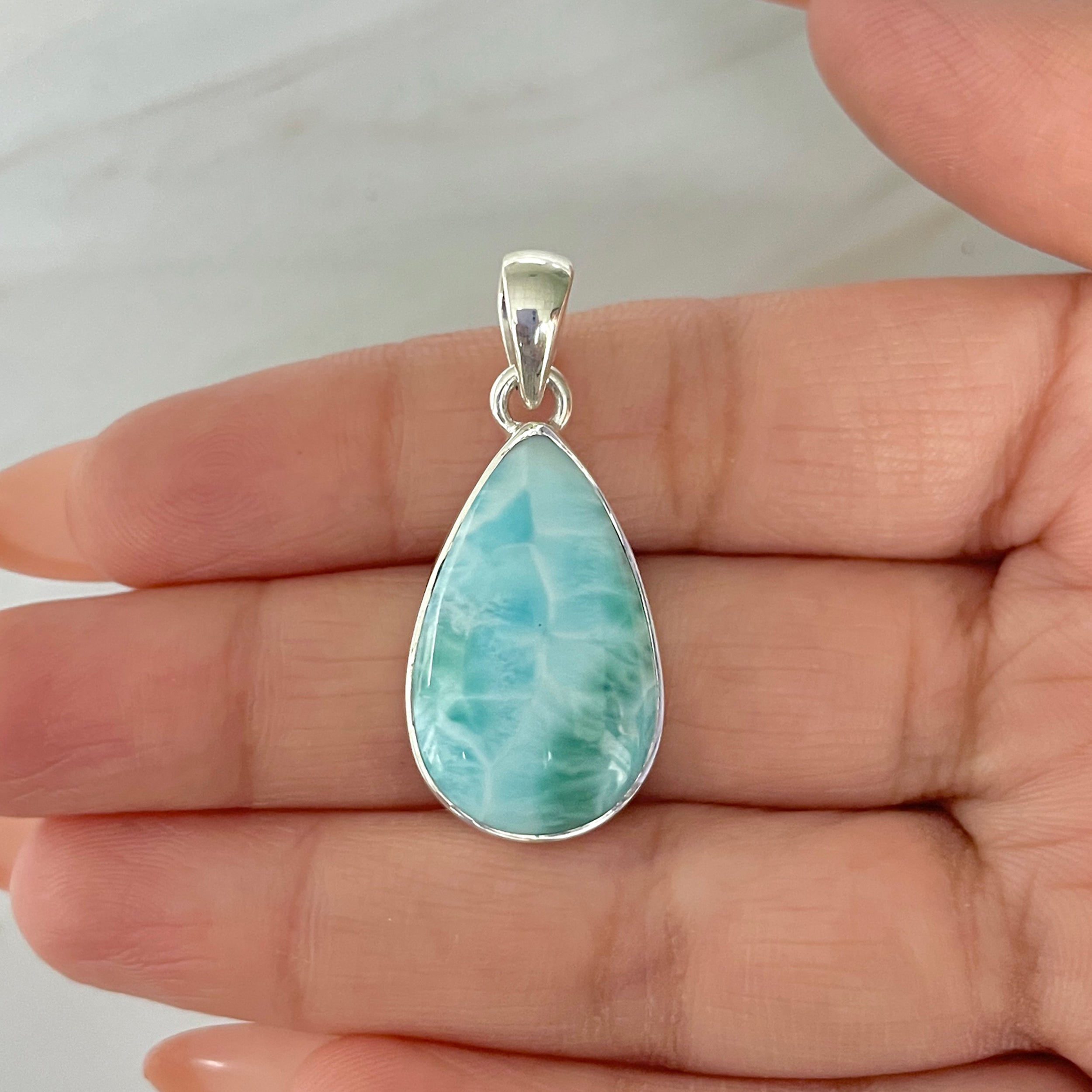 Larimar Pendant-(LAR-1-485)