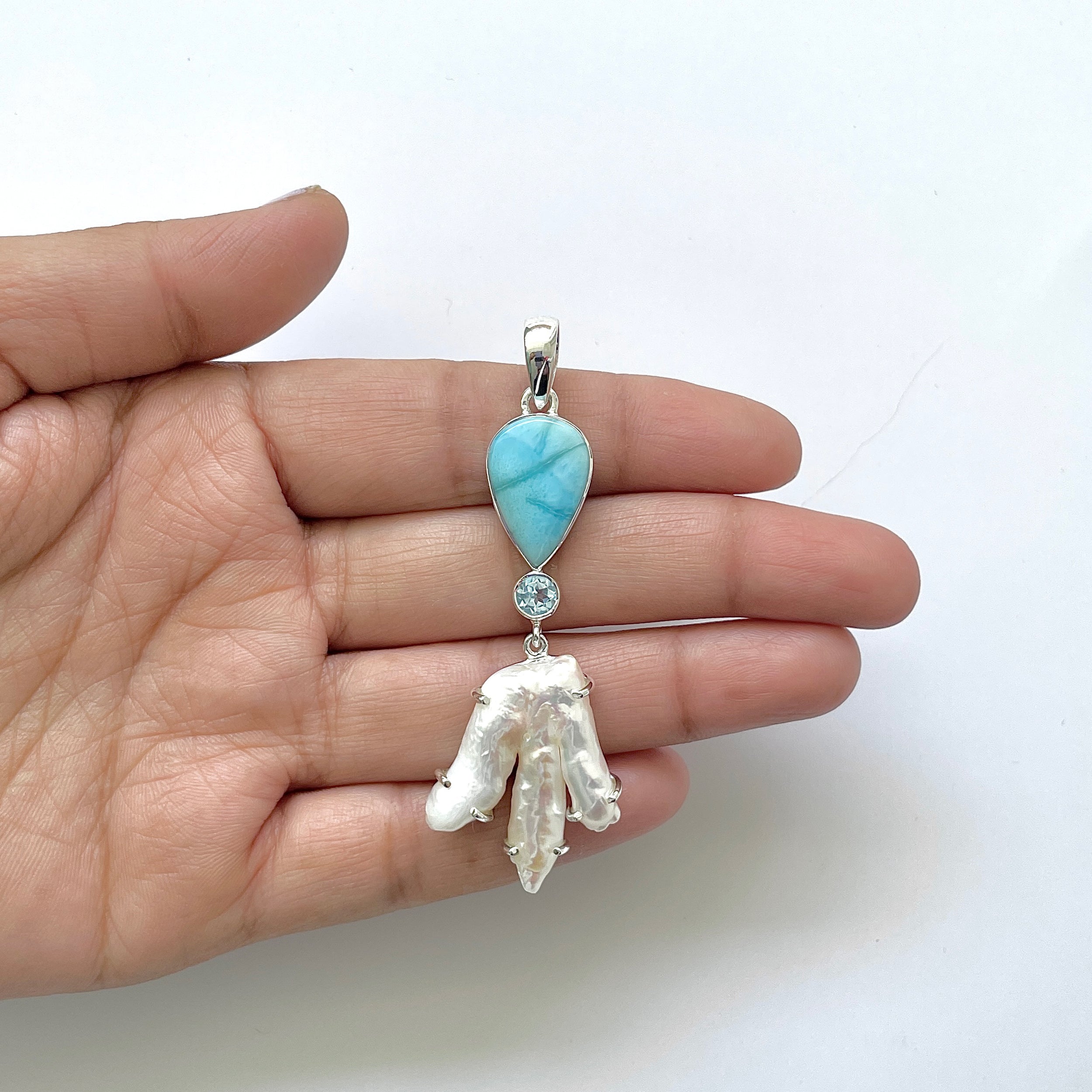 Larimar Pendant-(LAR-1-50)