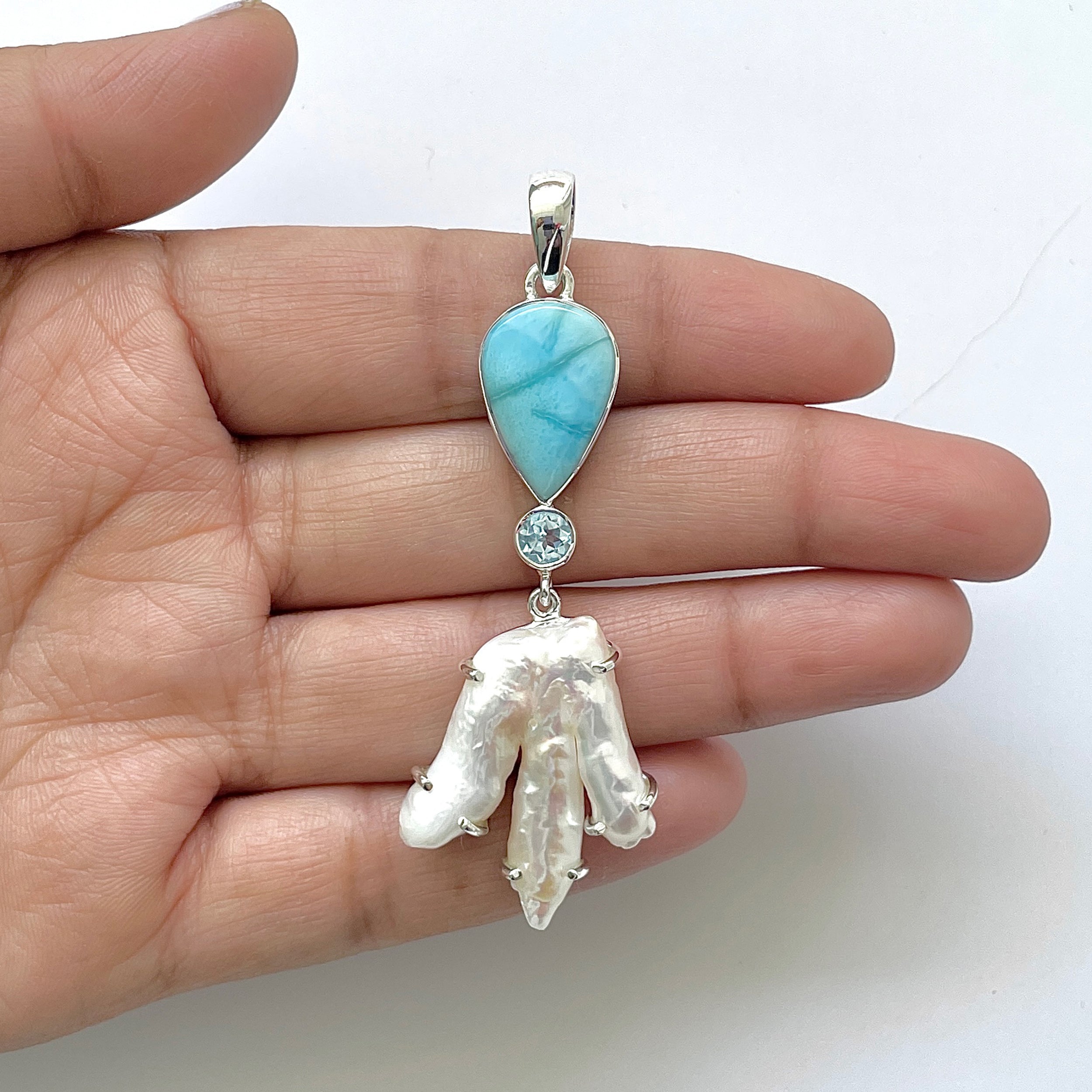 Larimar Pendant-(LAR-1-50)