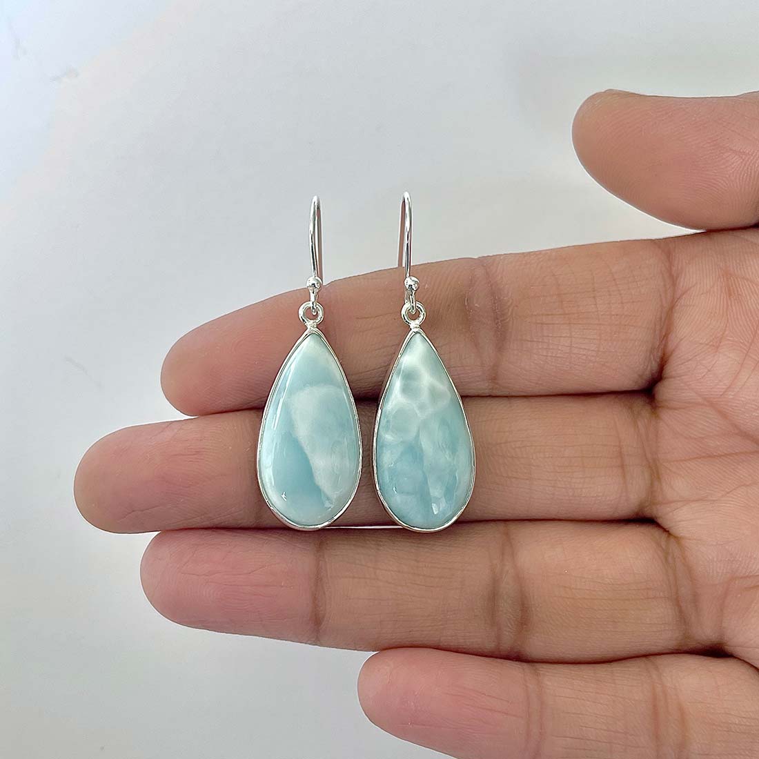 Larimar Earring-(LAR-3-1)