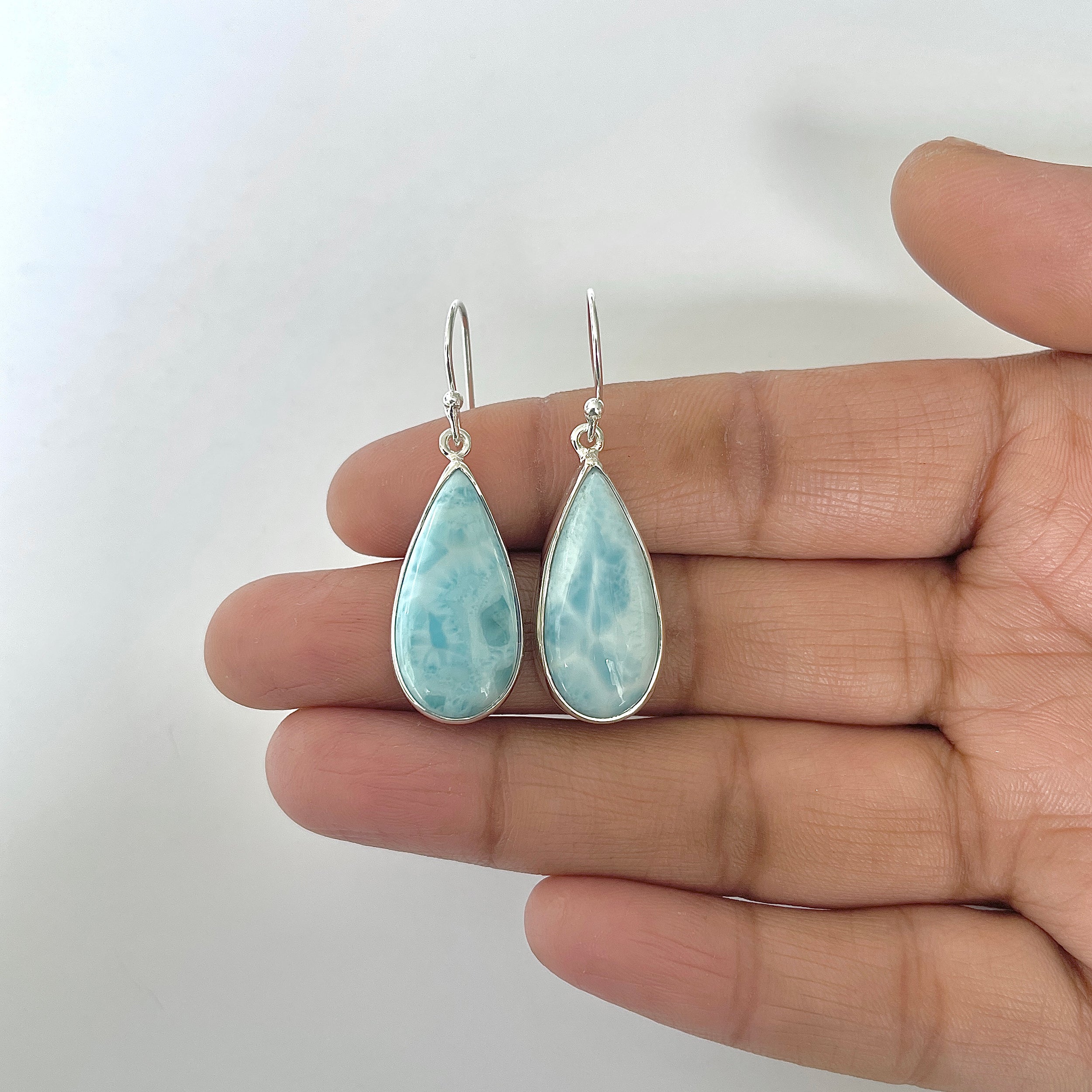 Larimar Earring-(LAR-3-10)