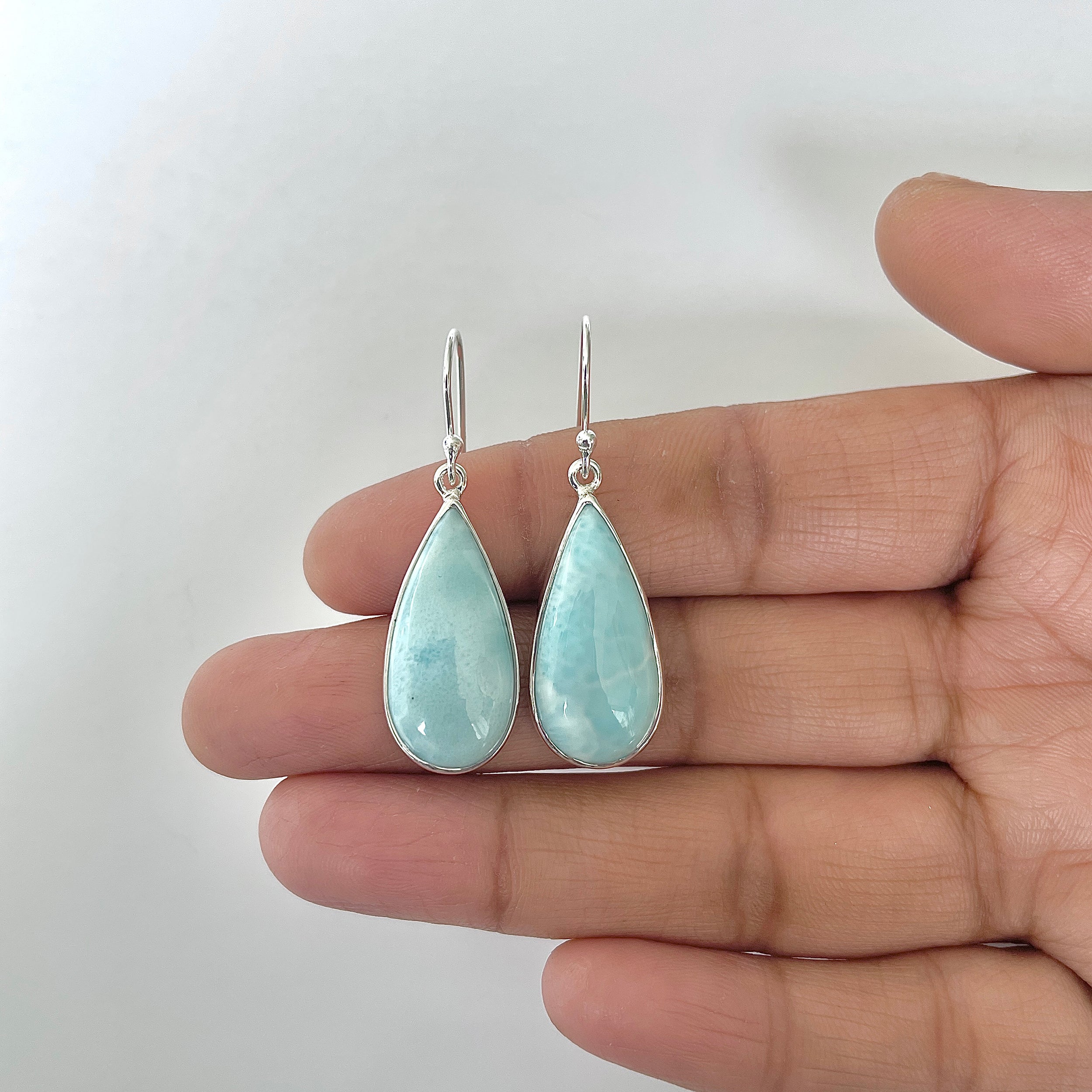 Larimar Earring-(LAR-3-12)