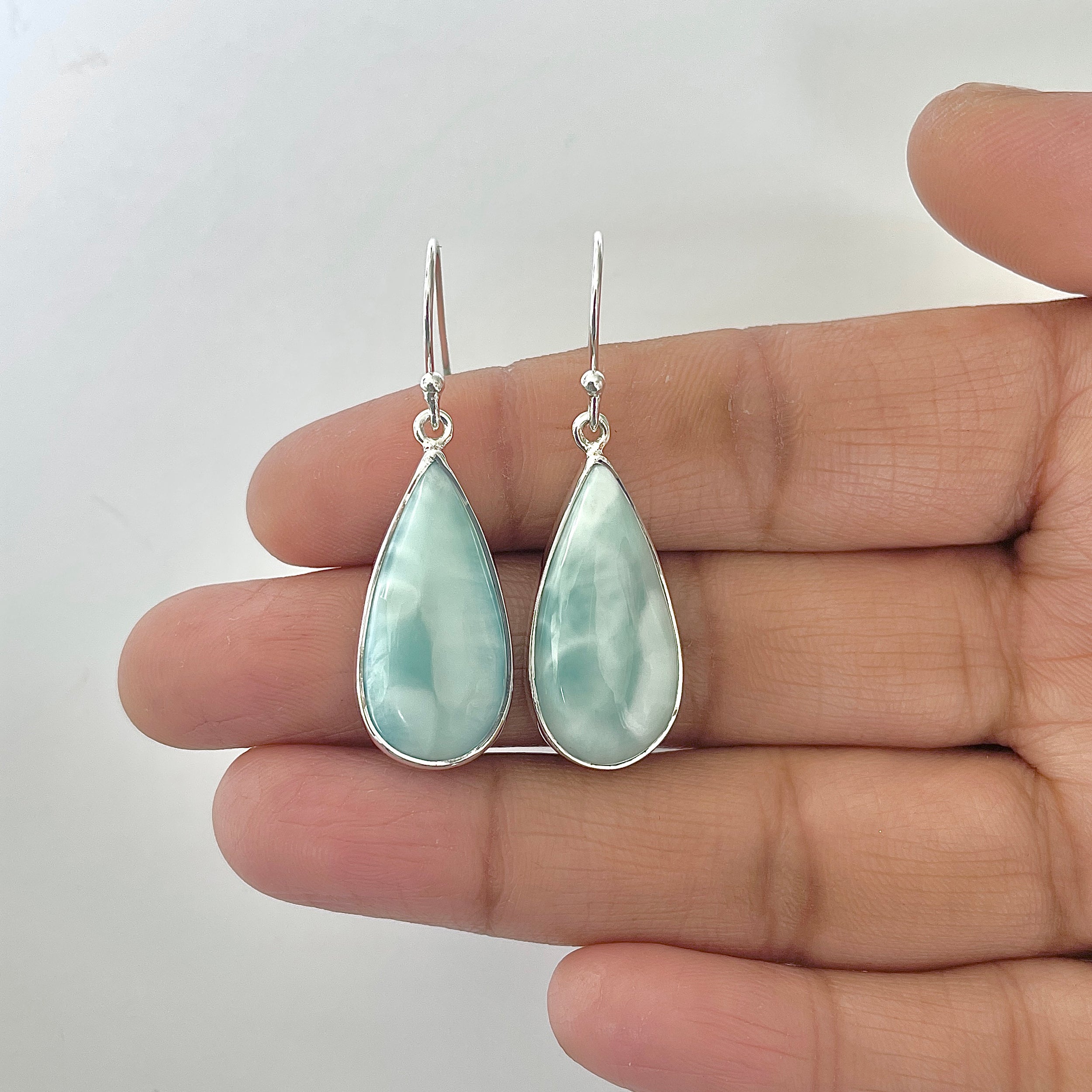 Larimar Earring-(LAR-3-2)