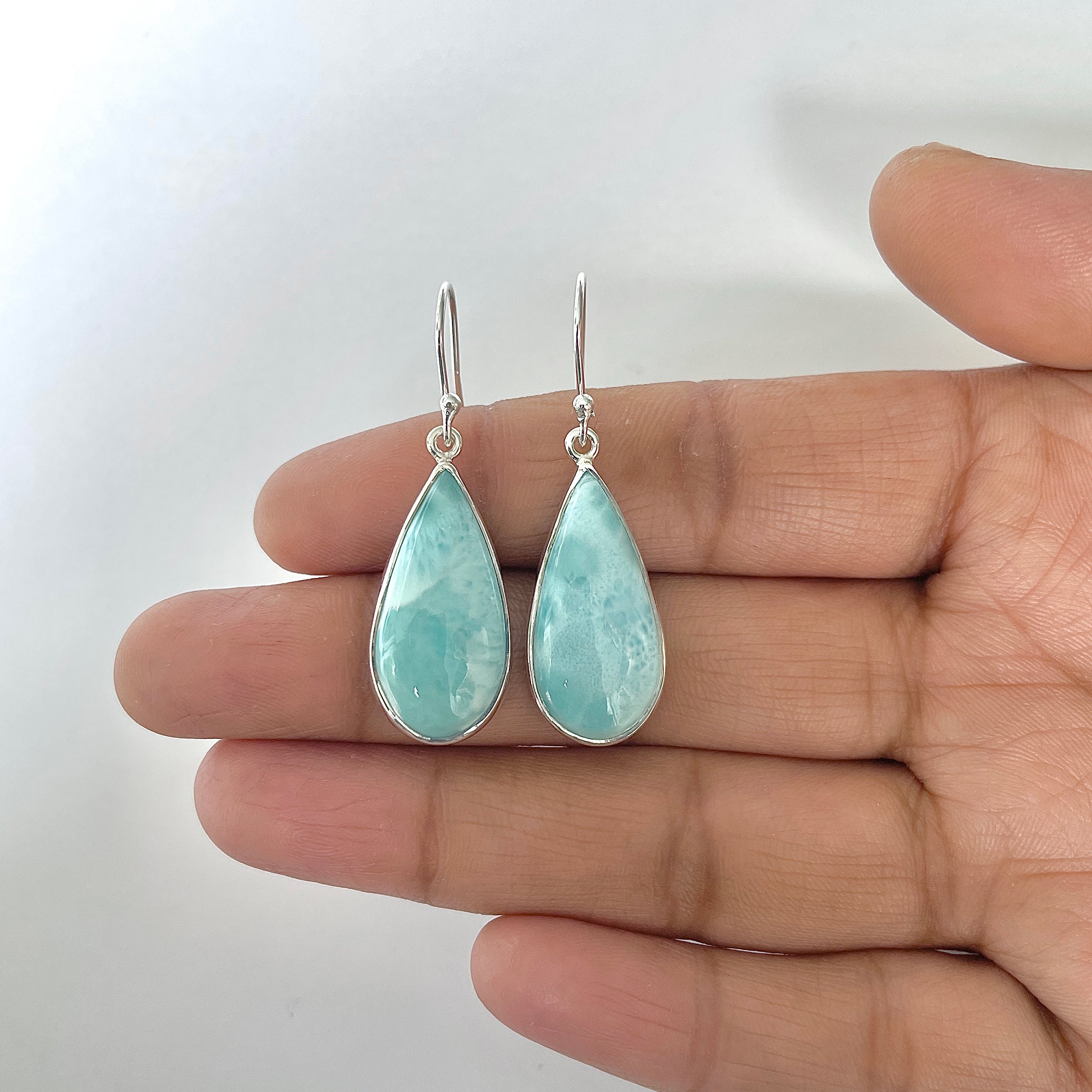 Larimar Earring-(LAR-3-26)
