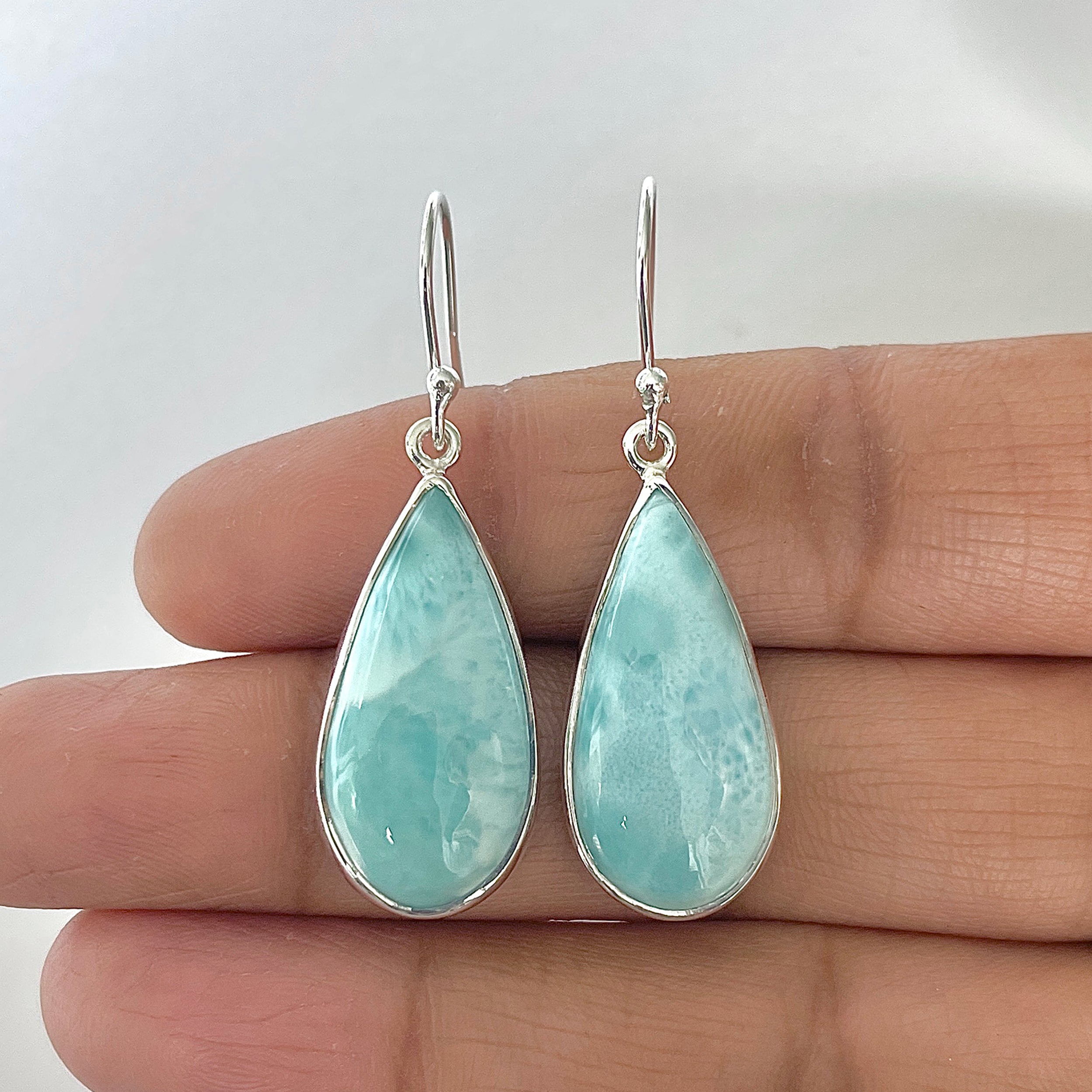 Larimar Earring-(LAR-3-26)