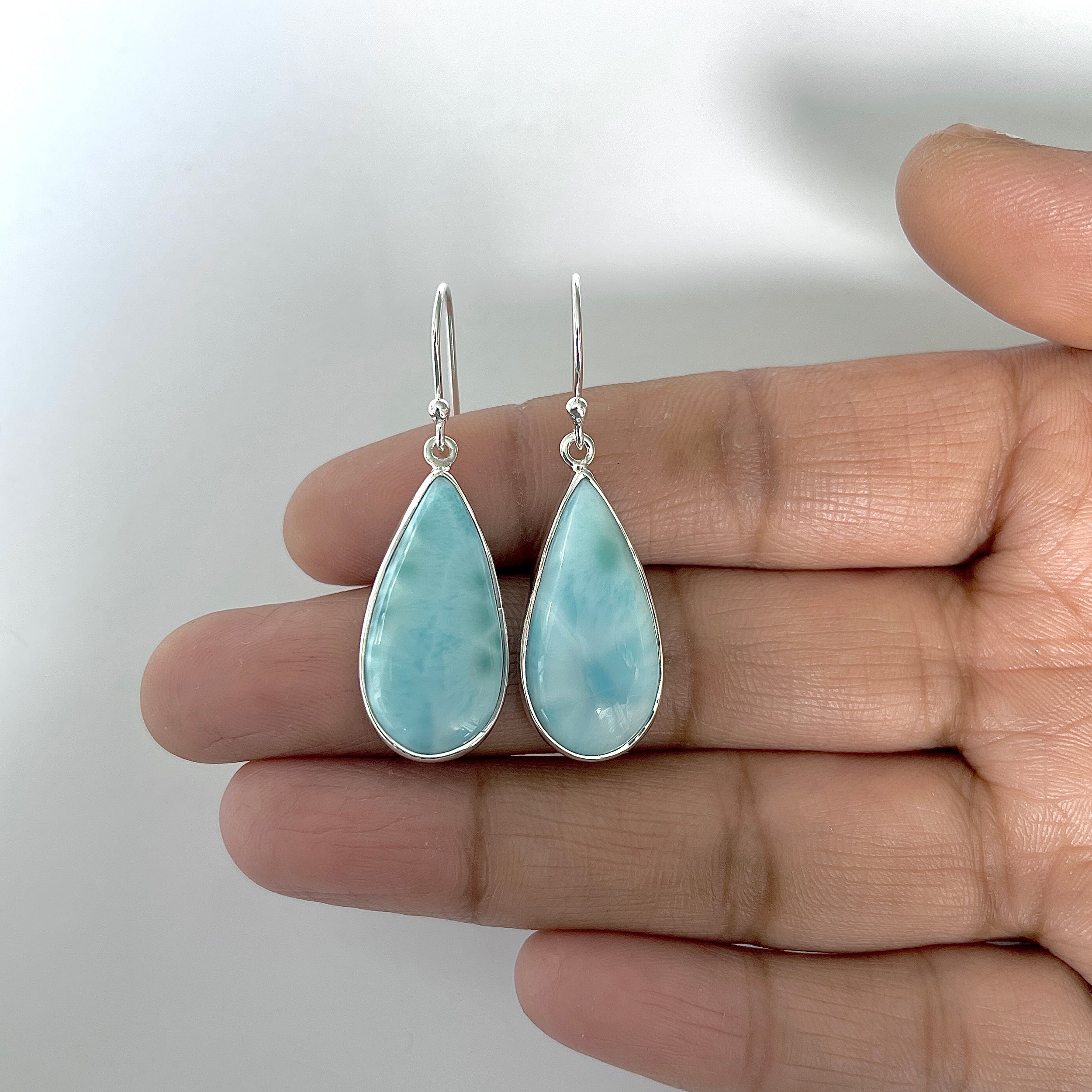 Larimar Earring-(LAR-3-29)