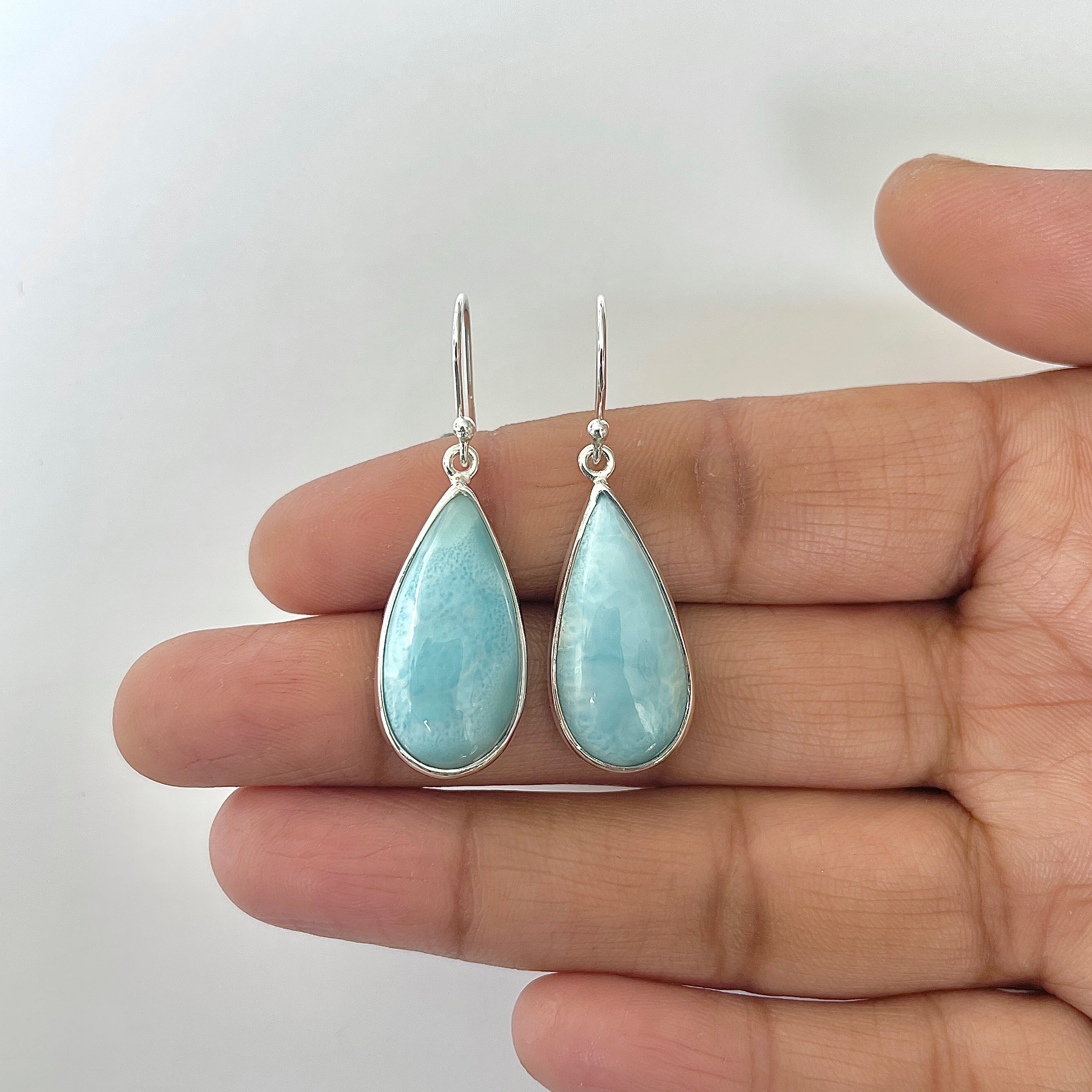 Larimar Earring-(LAR-3-3)