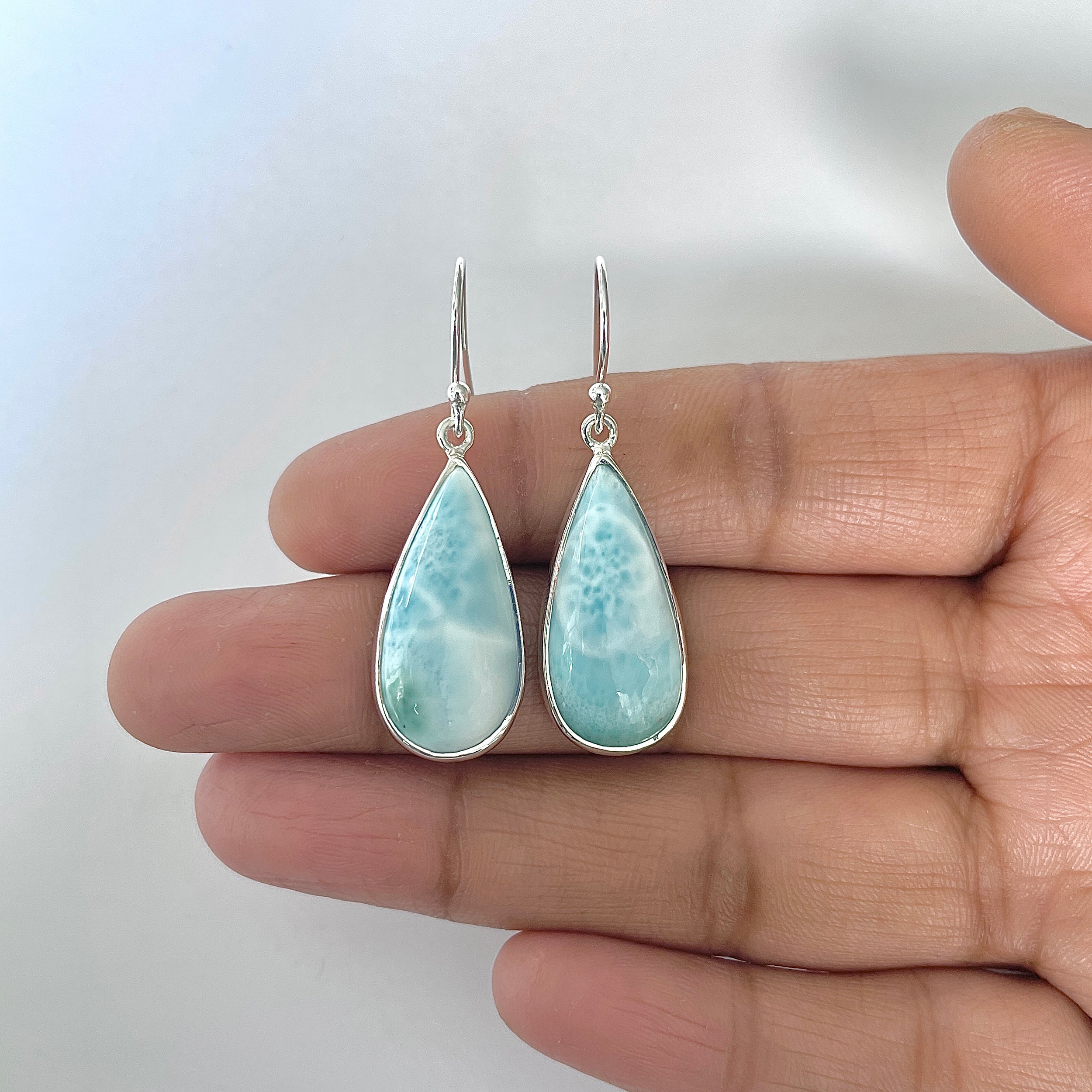 Larimar Earring-(LAR-3-30)