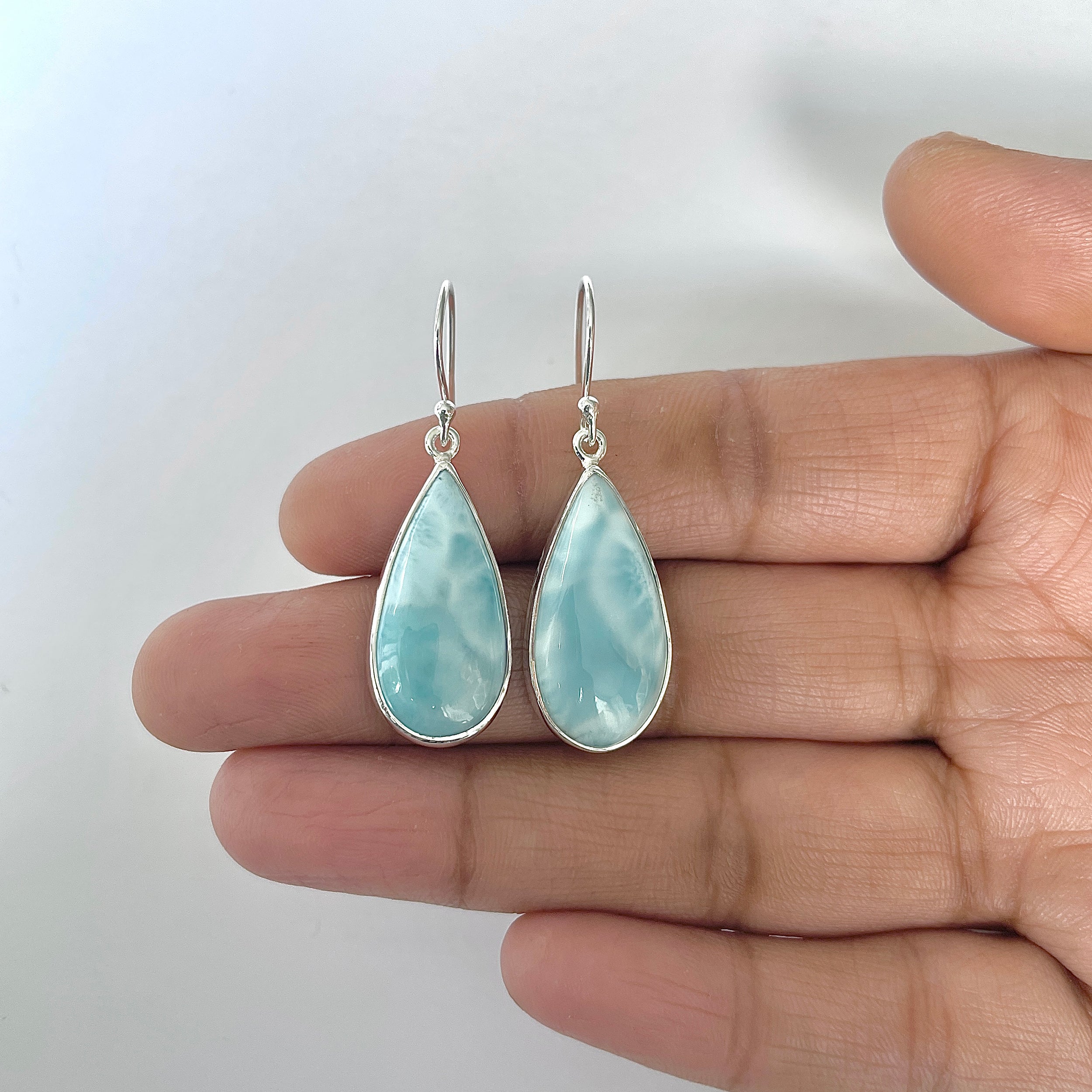 Larimar Earring-(LAR-3-31)