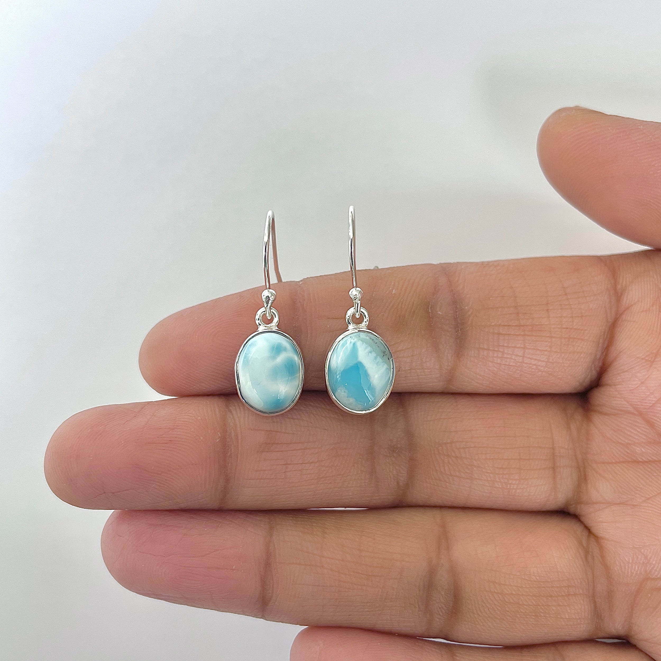 Larimar Earring-(LAR-3-34)