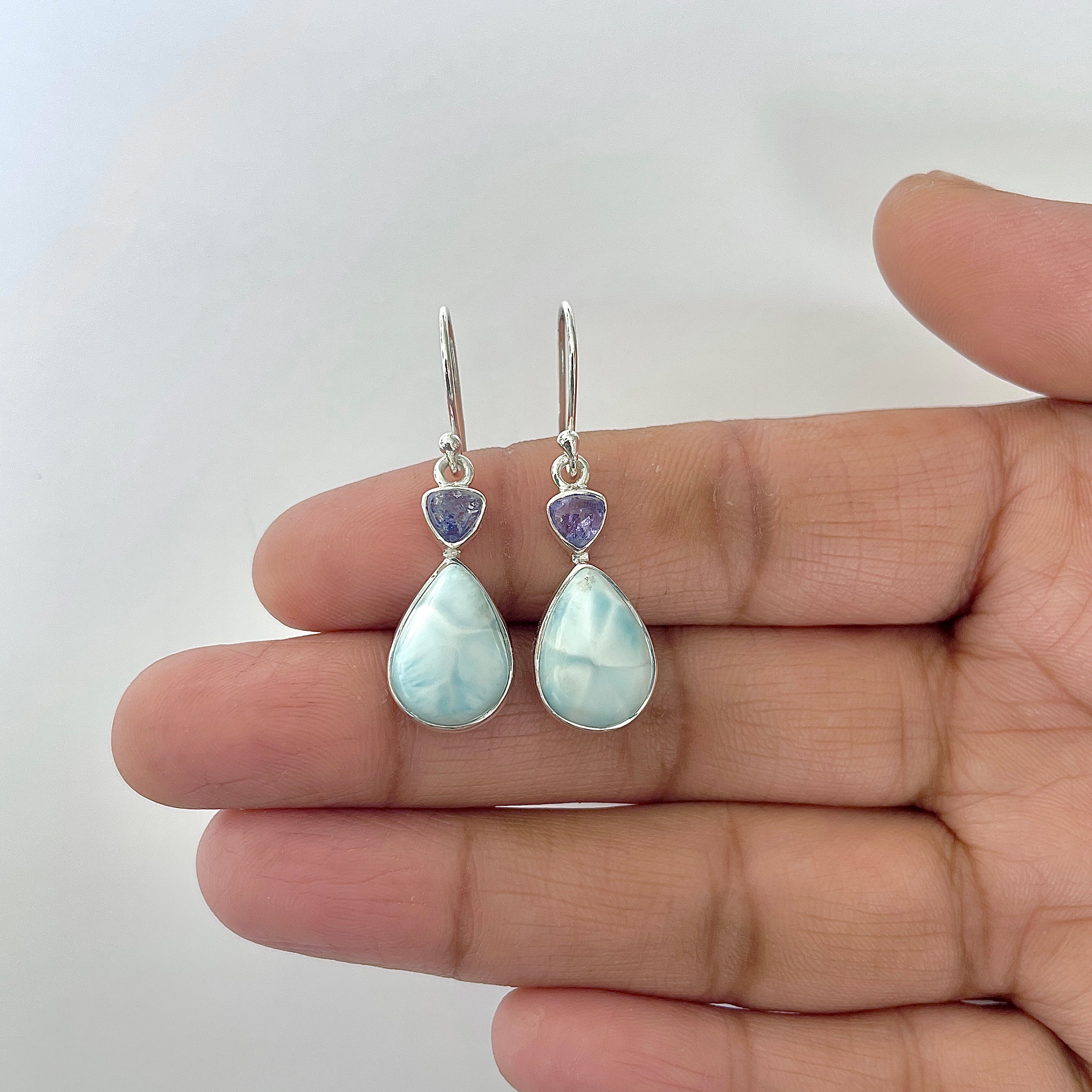 Larimar Earring-(LAR-3-36)