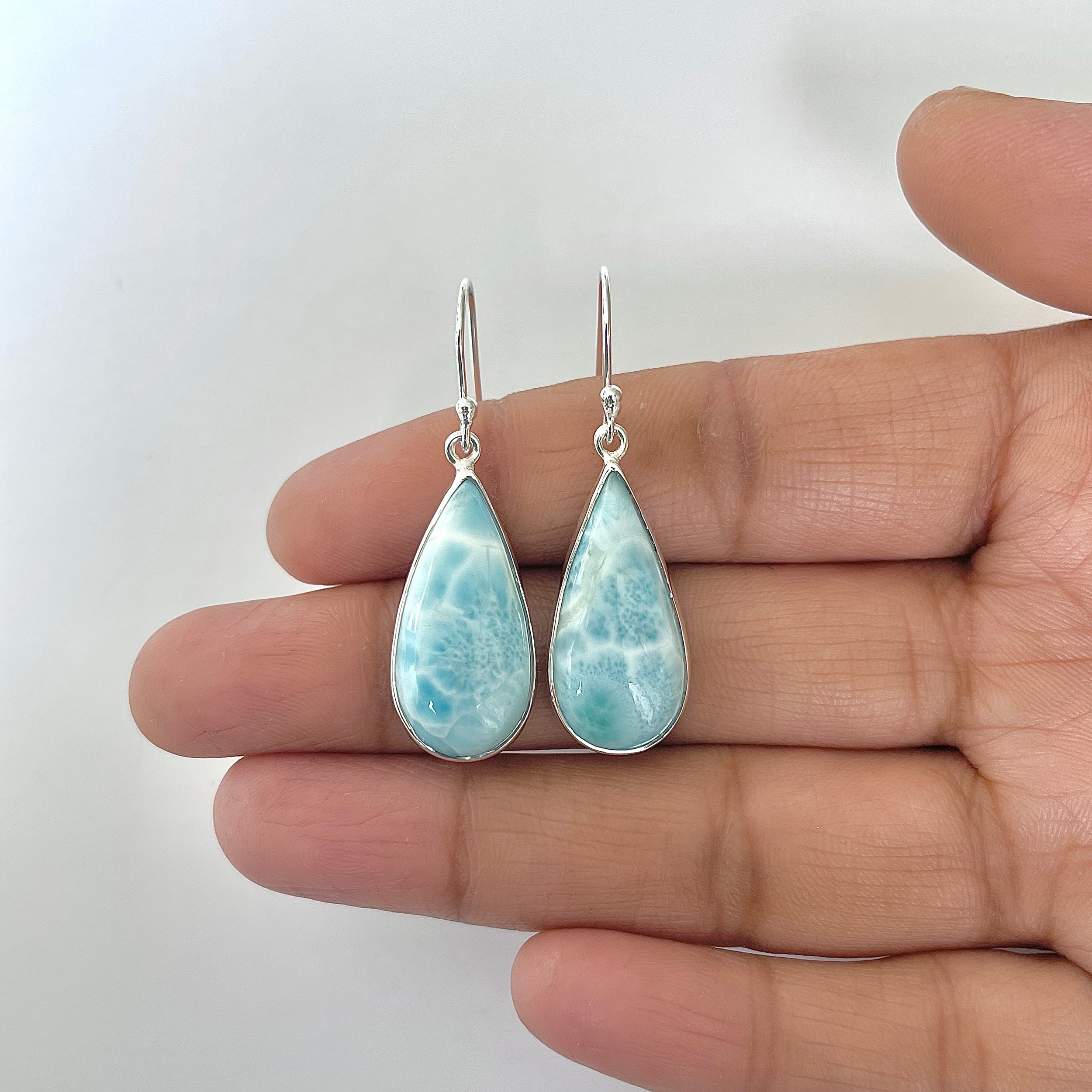 Larimar Earring-(LAR-3-6)