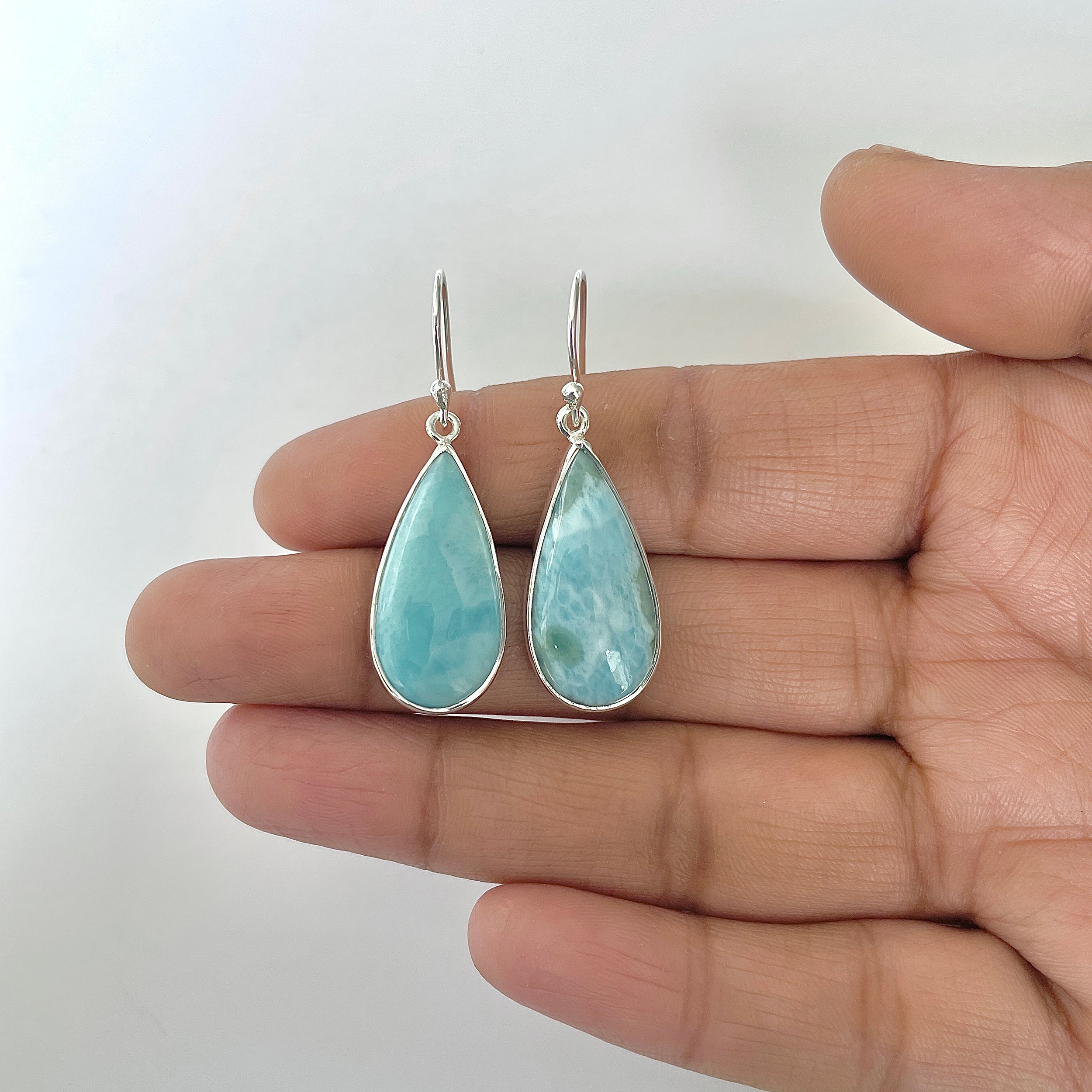 Larimar Earring-(LAR-3-7)