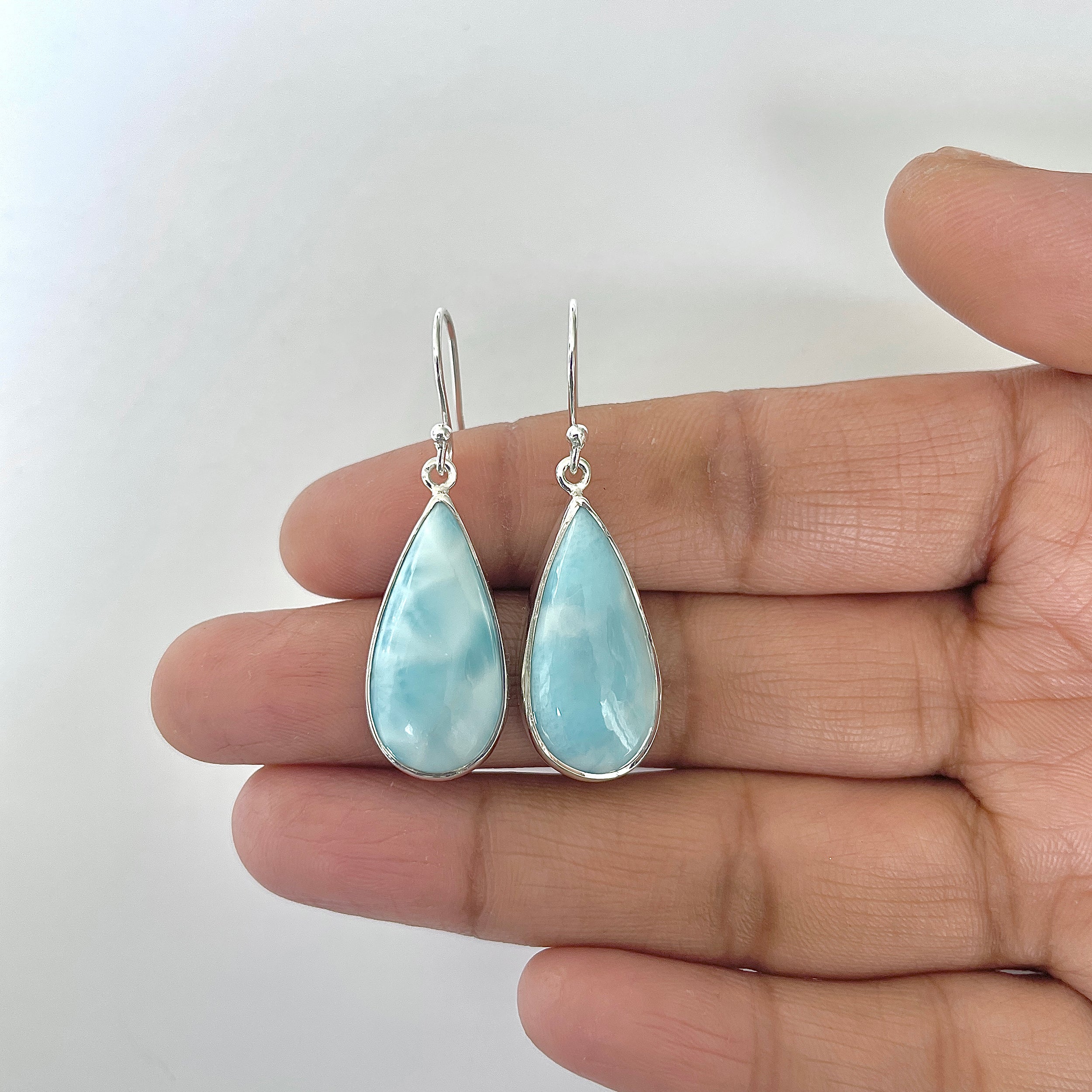 Larimar Earring-(LAR-3-8)