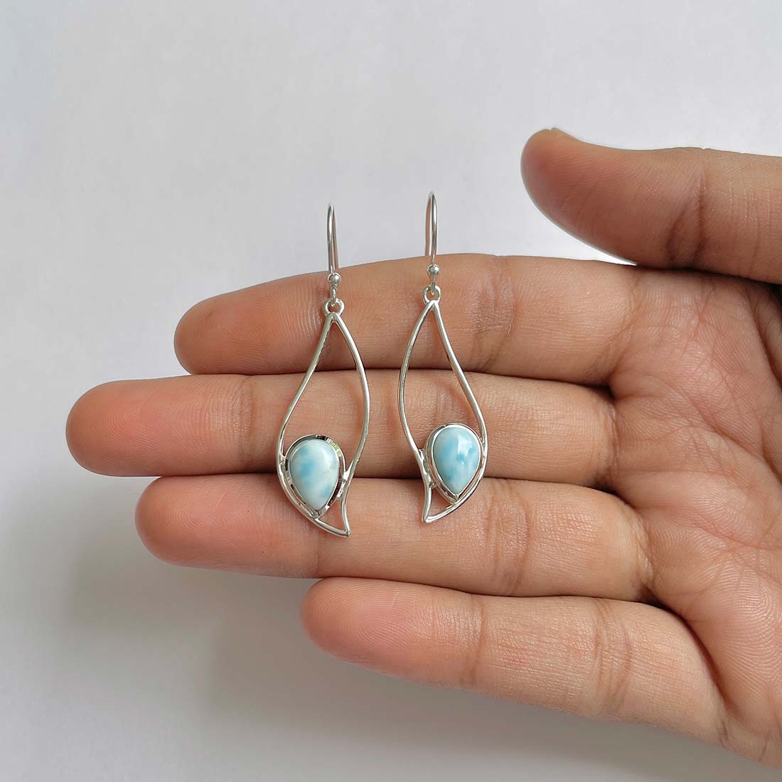 Larimar Earring-(LAR-RDE-113)