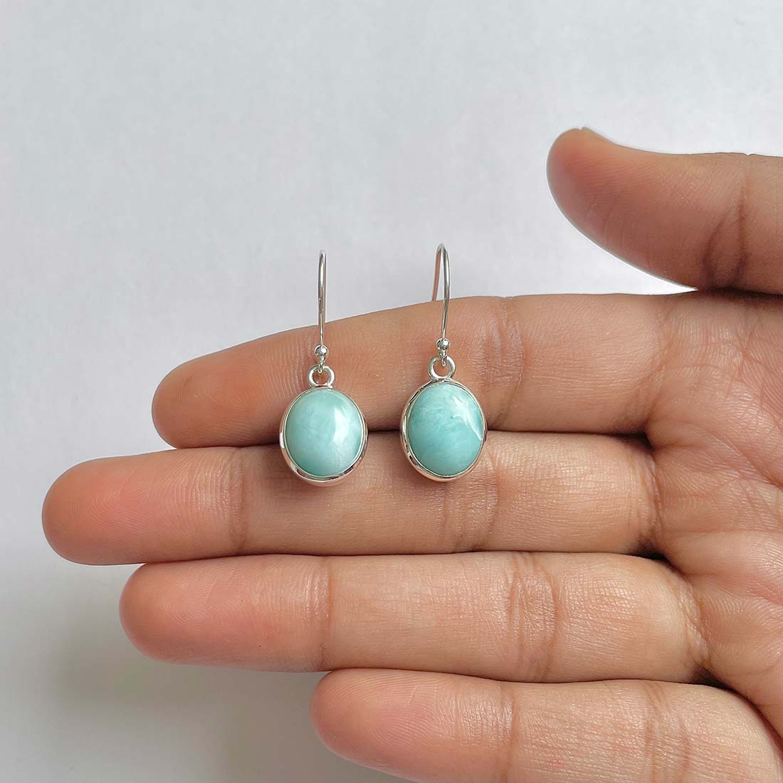 Larimar Earring-(LAR-RDE-727)