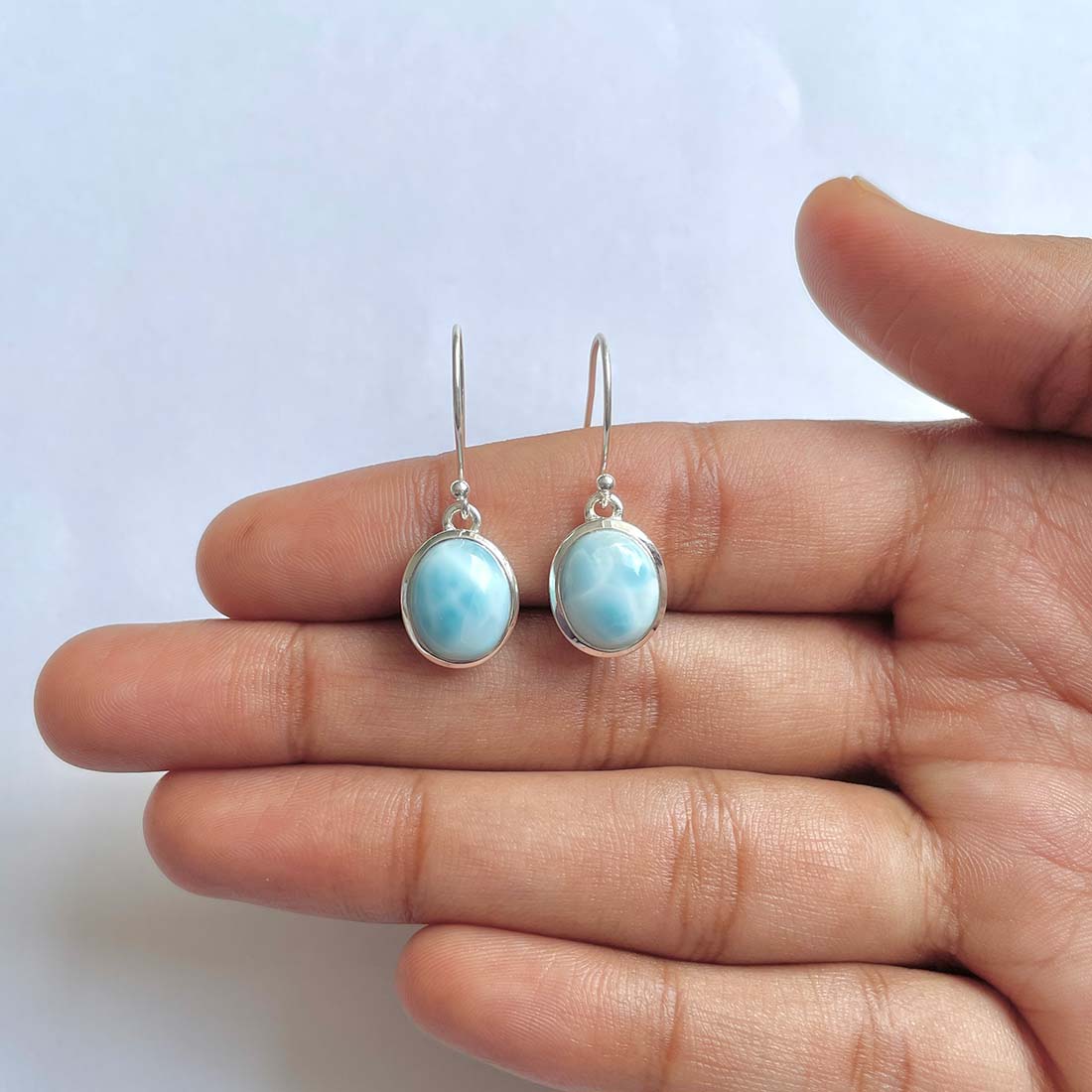 Larimar Earring-(LAR-RDE-779)