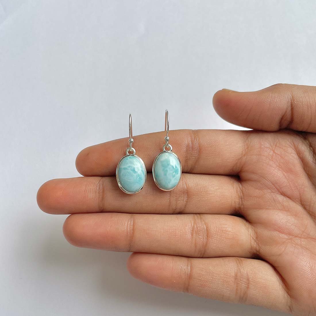 Larimar Earring-(LAR-RDE-830)
