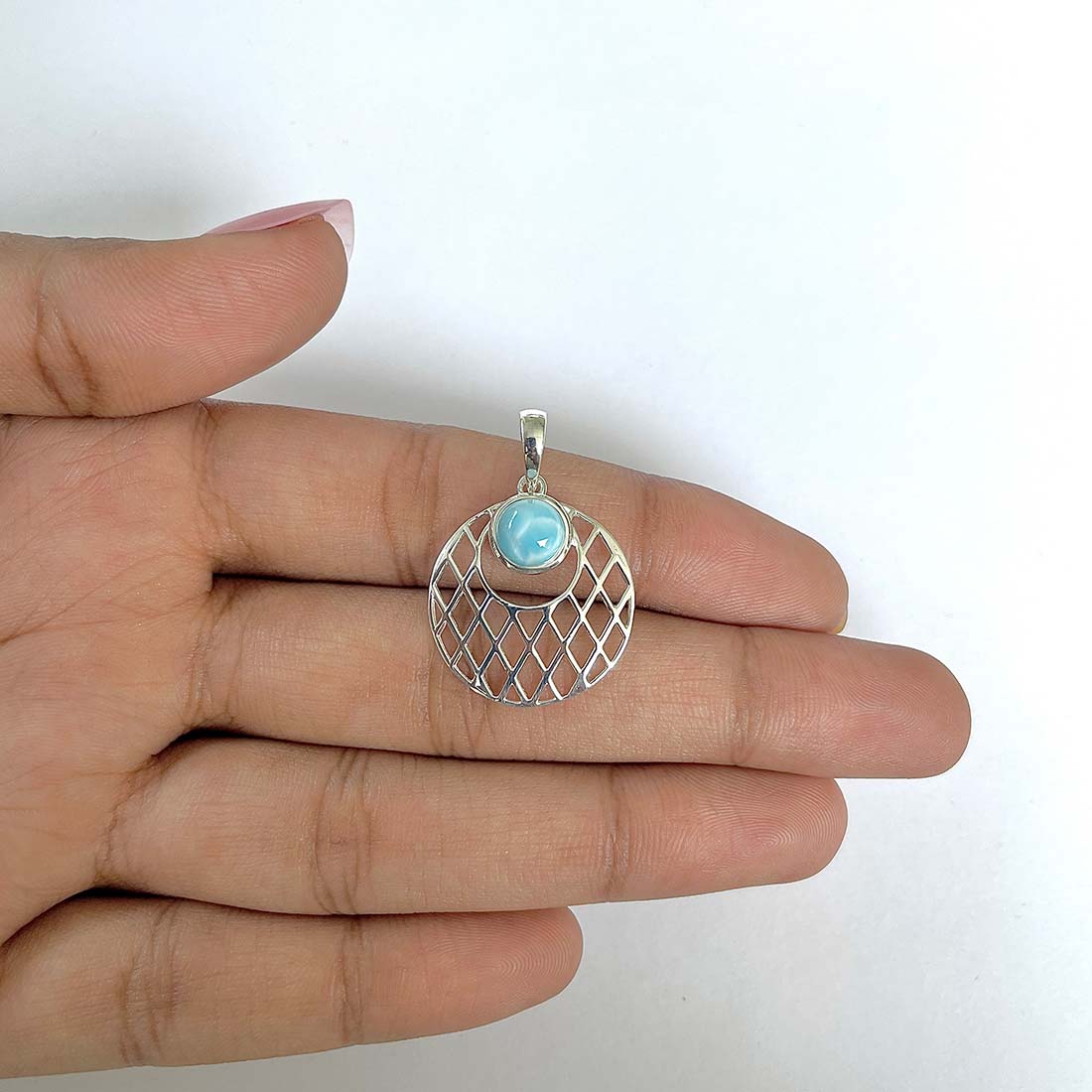 Larimar Pendant-(LAR-RDEP-151)
