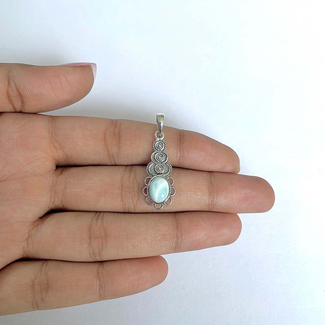 Larimar Pendant-(LAR-RDEP-214)