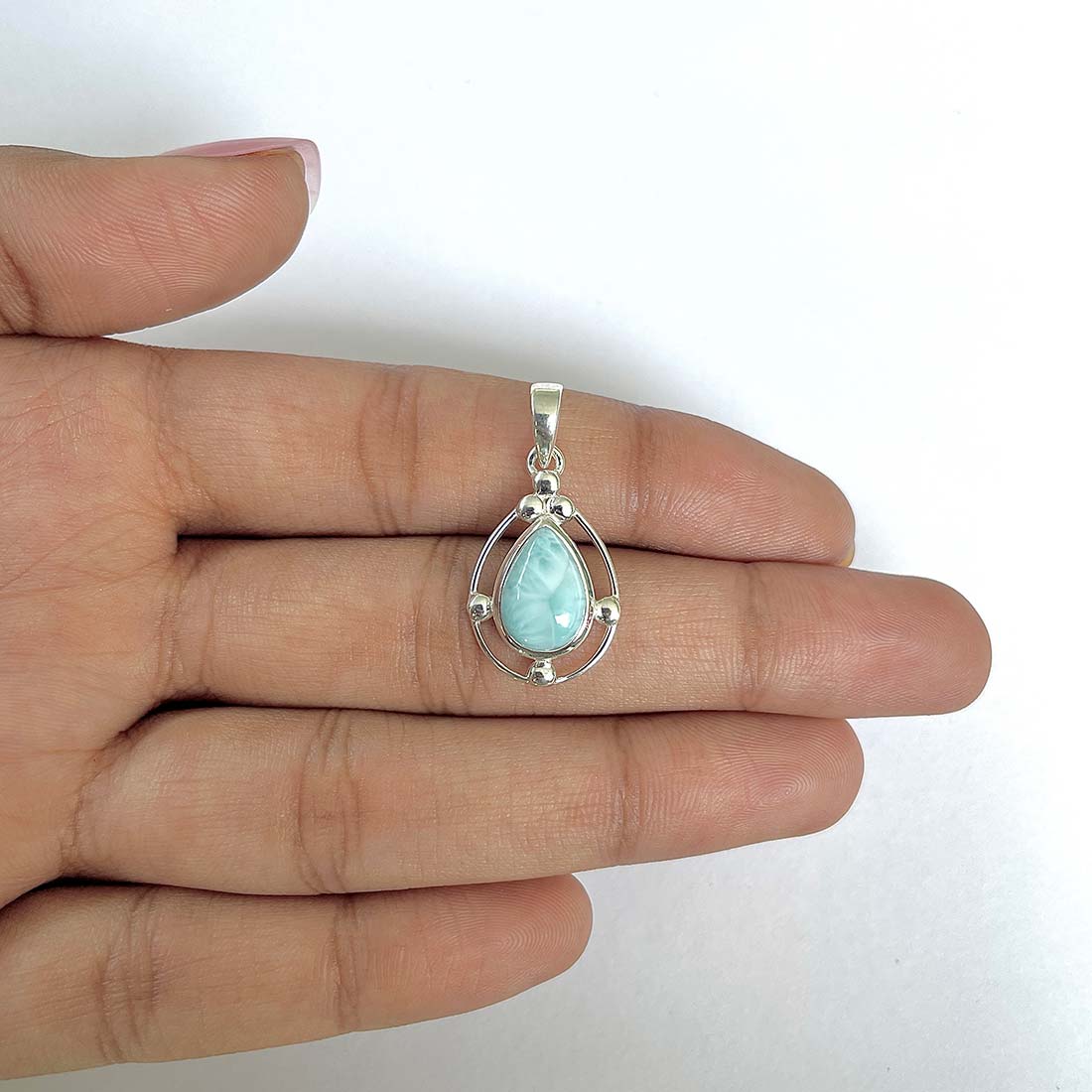 Larimar Pendant-(LAR-RDEP-229)