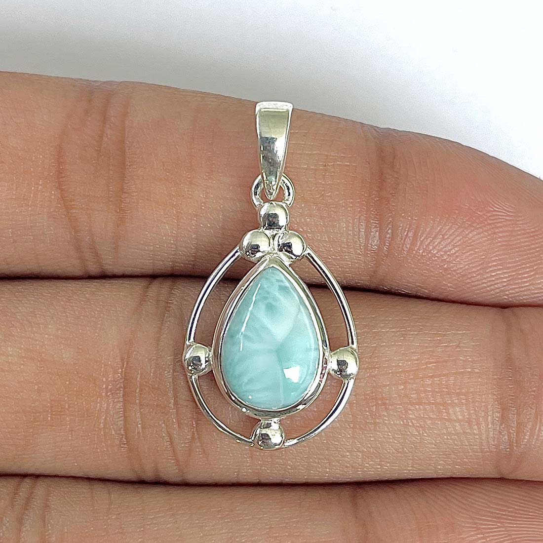 Larimar Pendant-(LAR-RDEP-229)