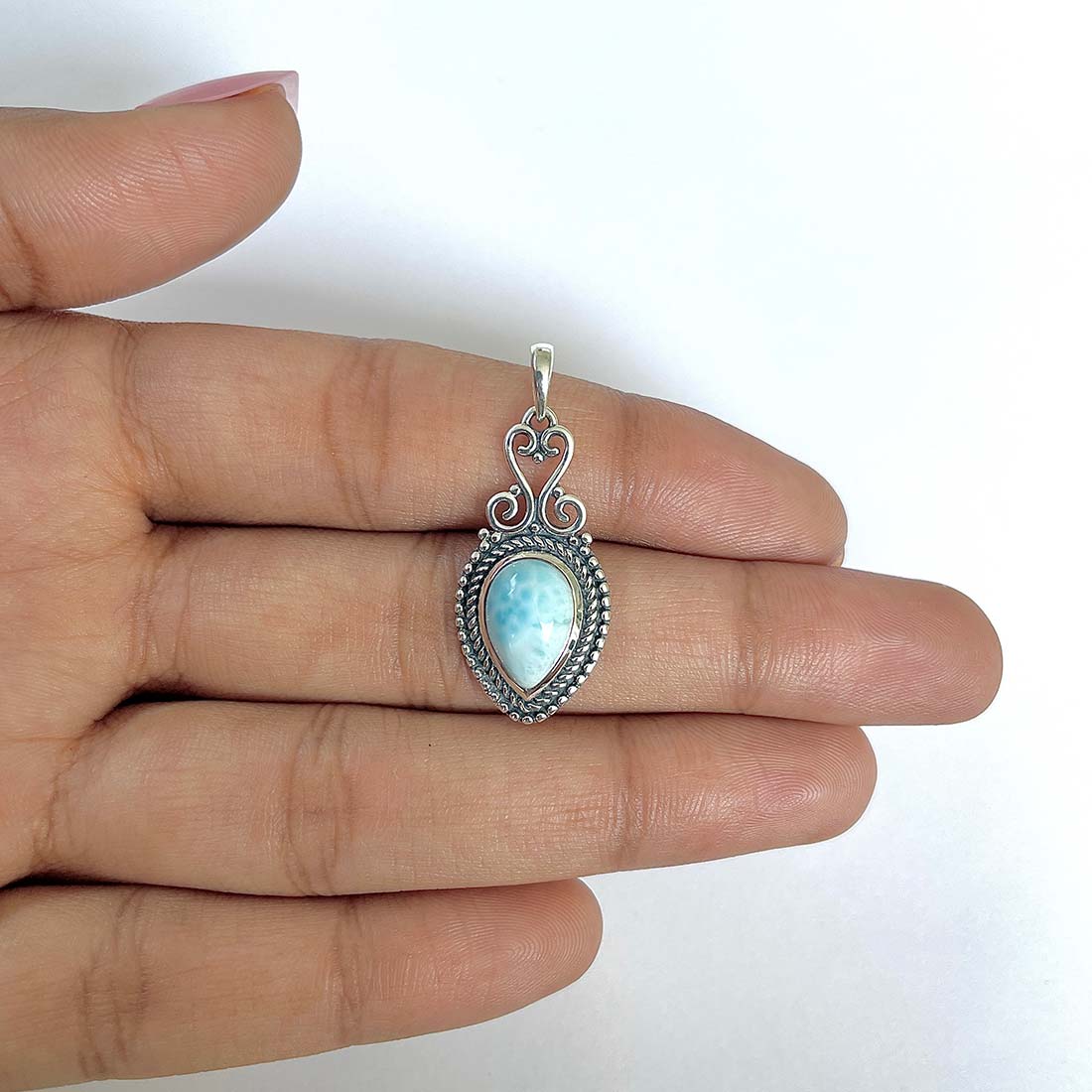 Larimar Pendant-(LAR-RDEP-81)