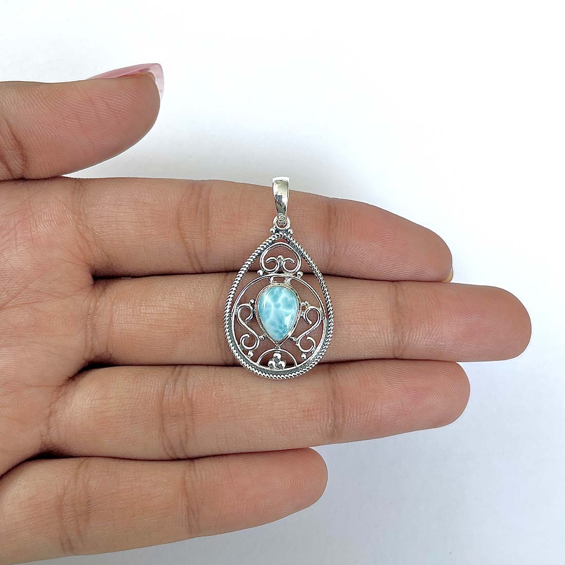 Larimar Pendant-(LAR-RDEP-87)