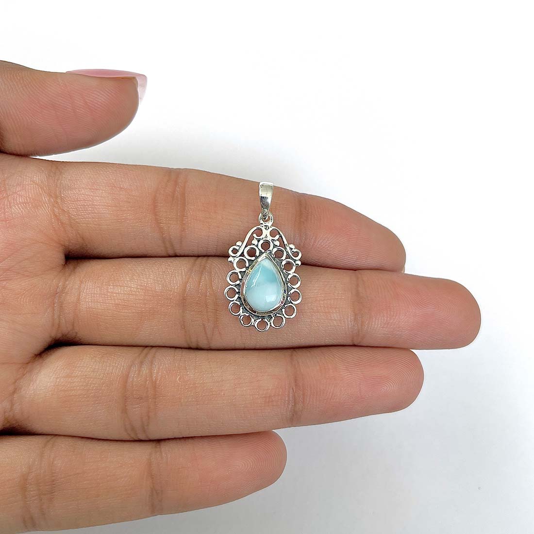 Larimar Pendant-(LAR-RDEP-94)