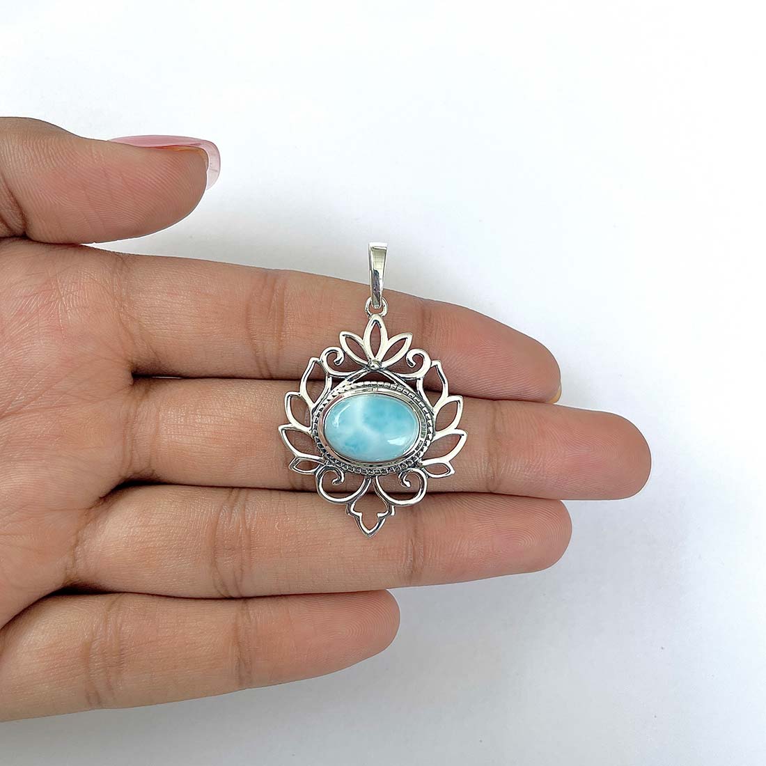 Larimar Pendant-(LAR-RDP-258)