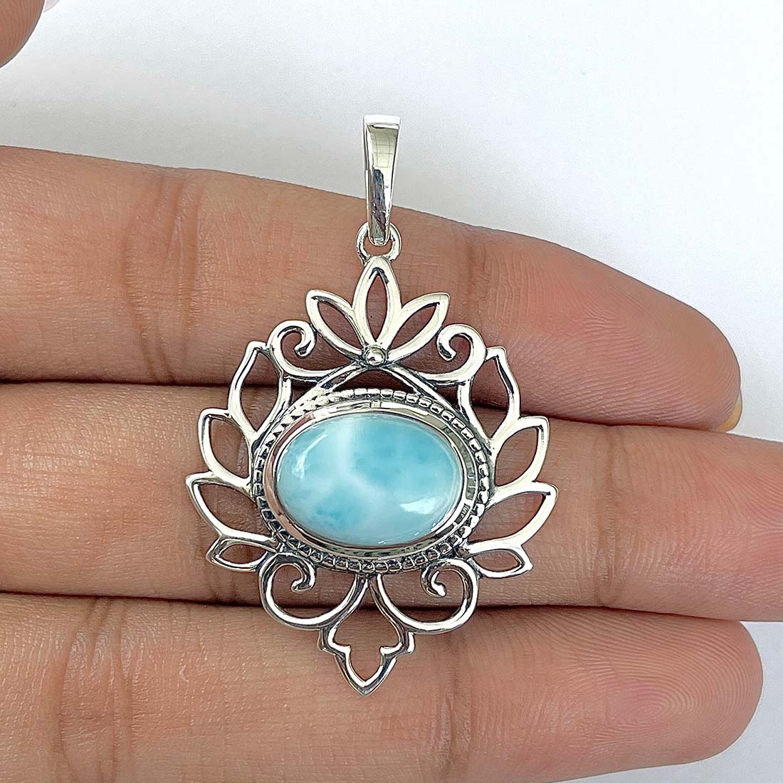 Larimar Pendant-(LAR-RDP-258)
