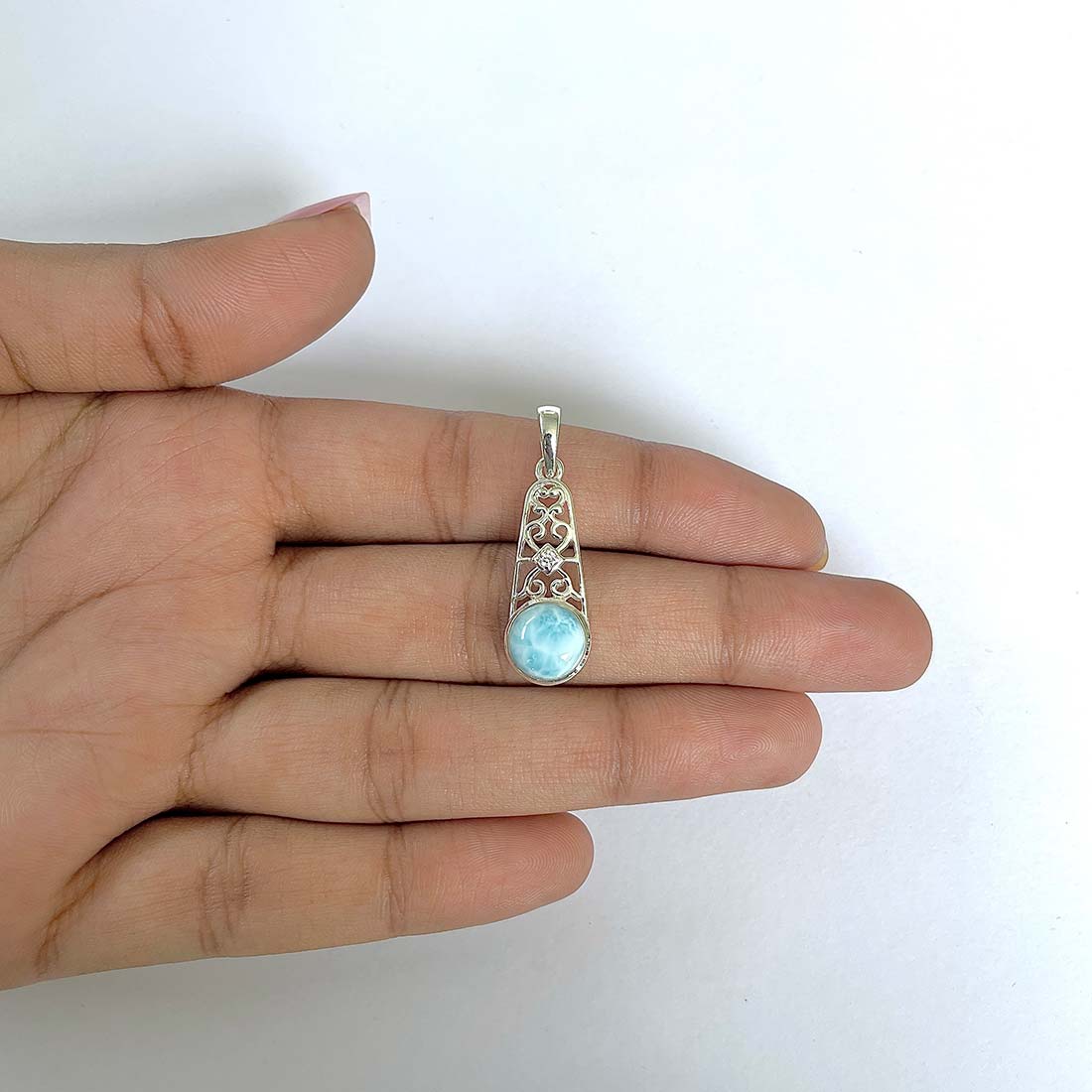 Larimar Pendant-(LAR-RDP-323)