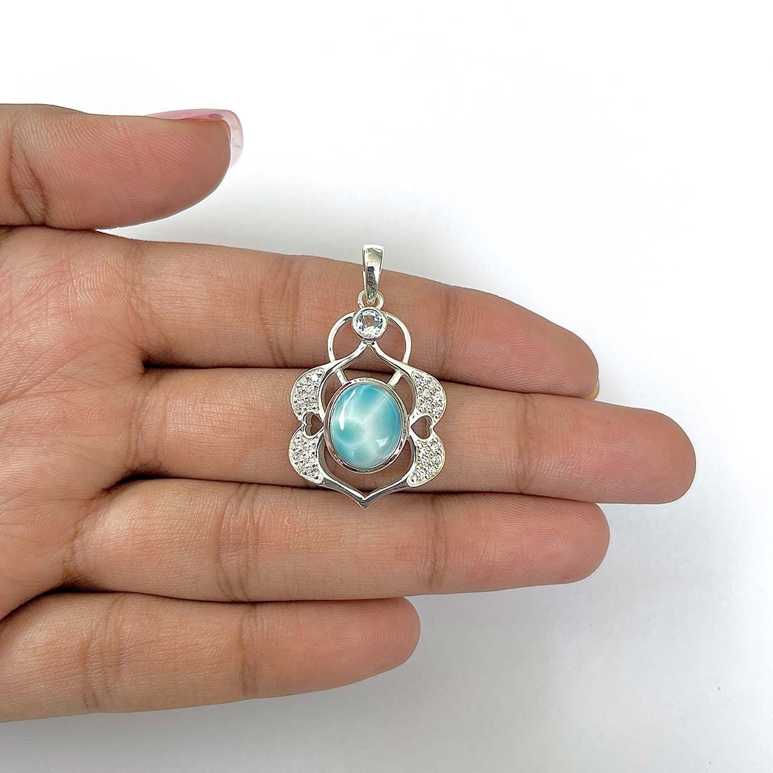 Larimar Pendant-(LAR-RDP-328)