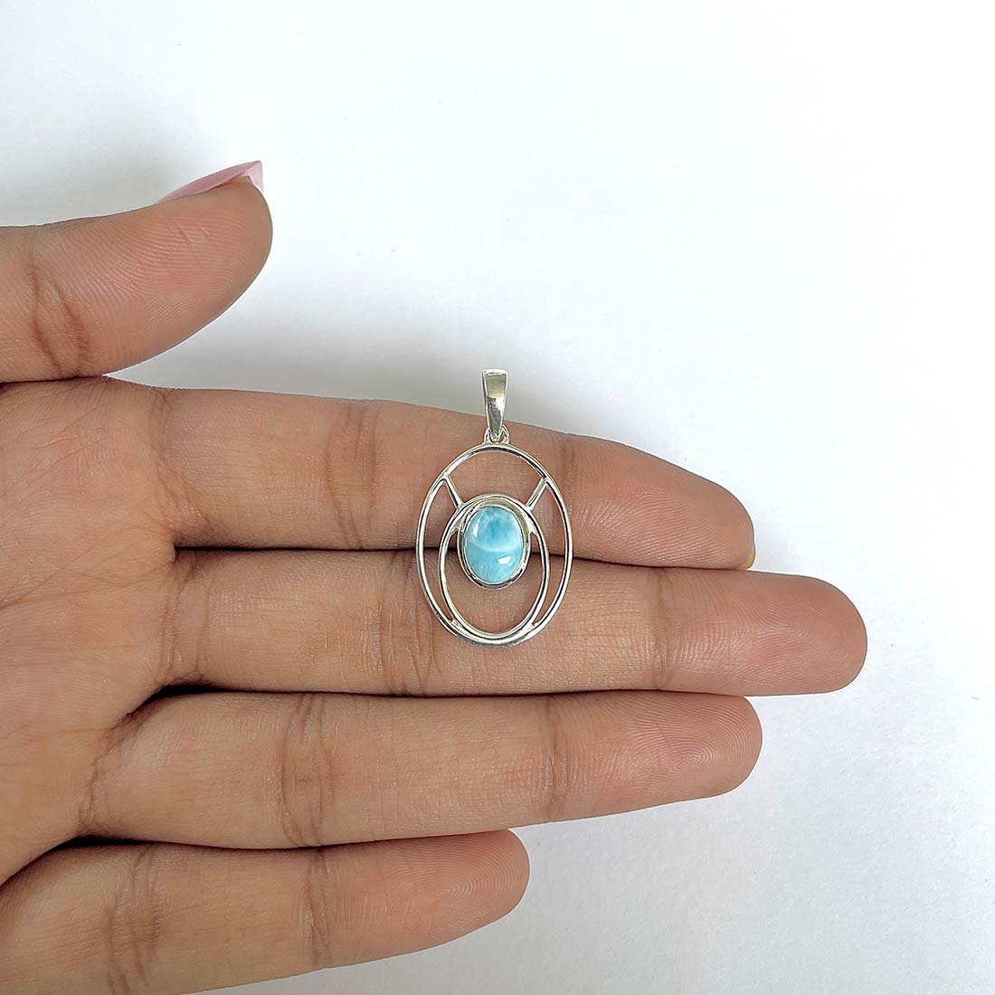 Larimar Pendant-(LAR-RDP-345)