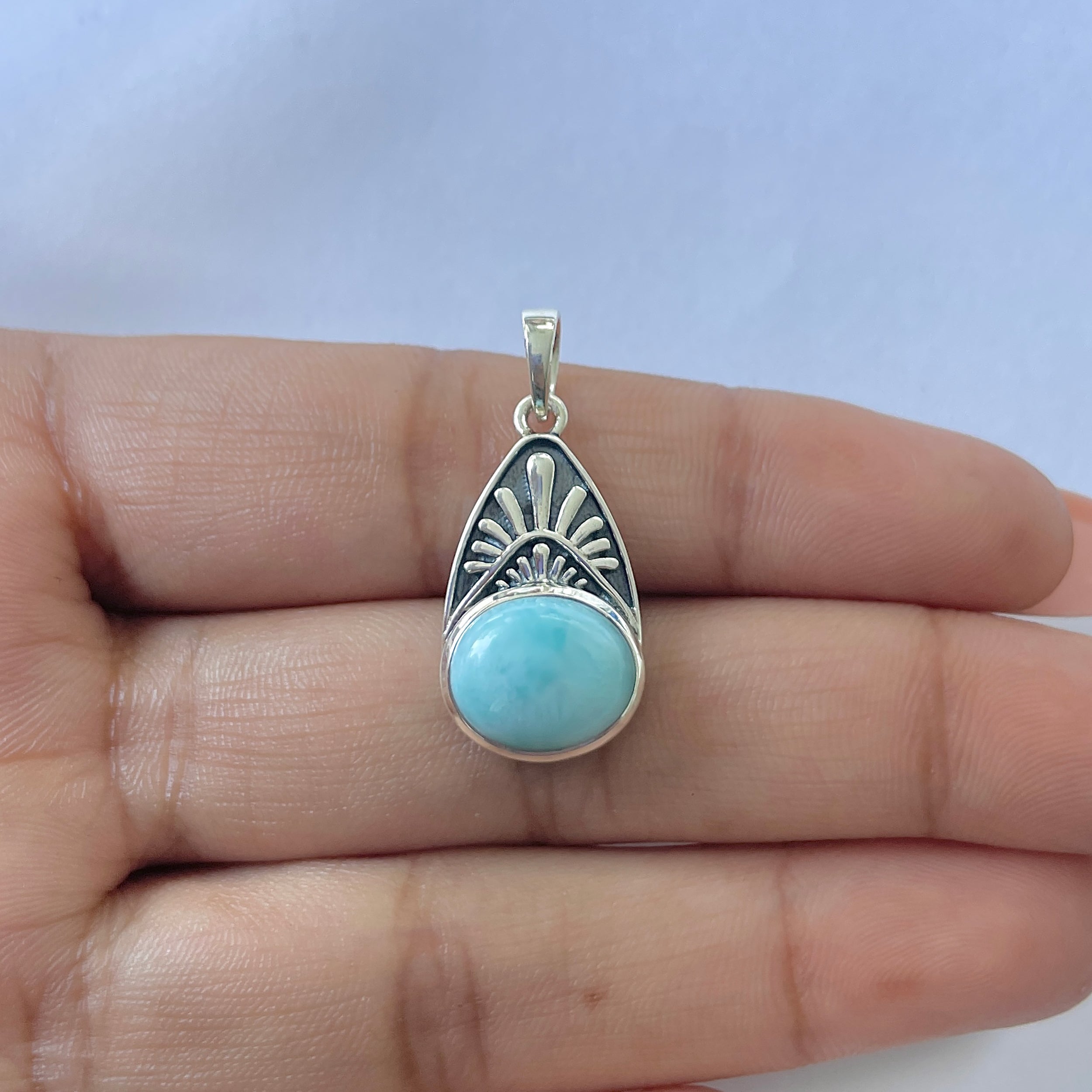 Larimar Pendant-(LAR-RDP-345)