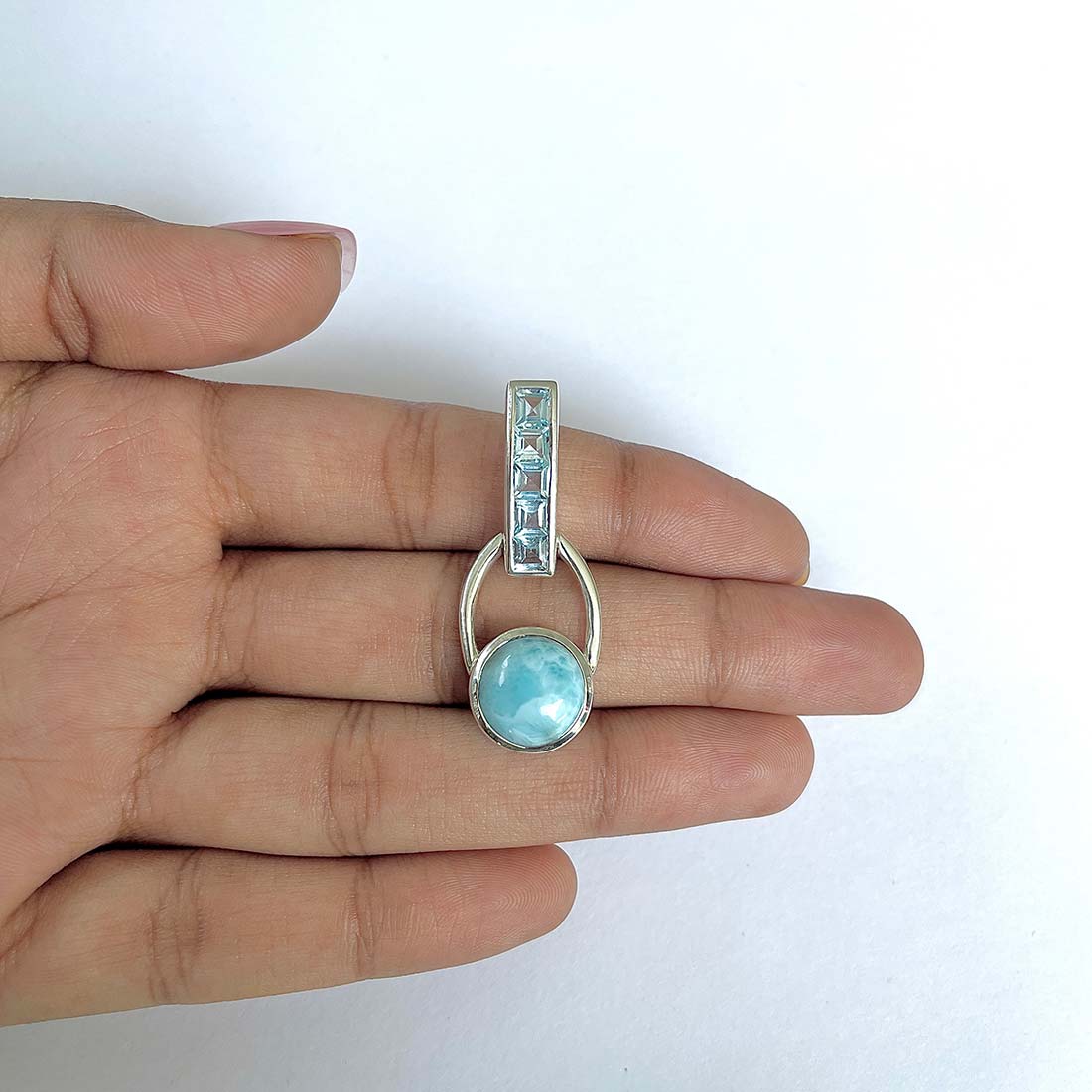 Larimar Pendant-(LAR-RDP-46)