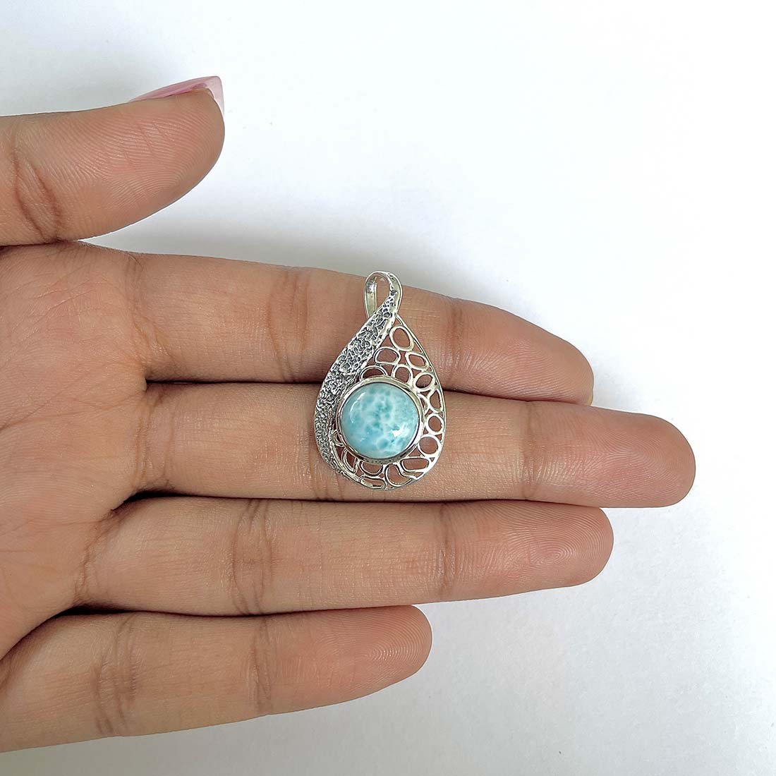 Larimar Pendant-(LAR-RDP-51)