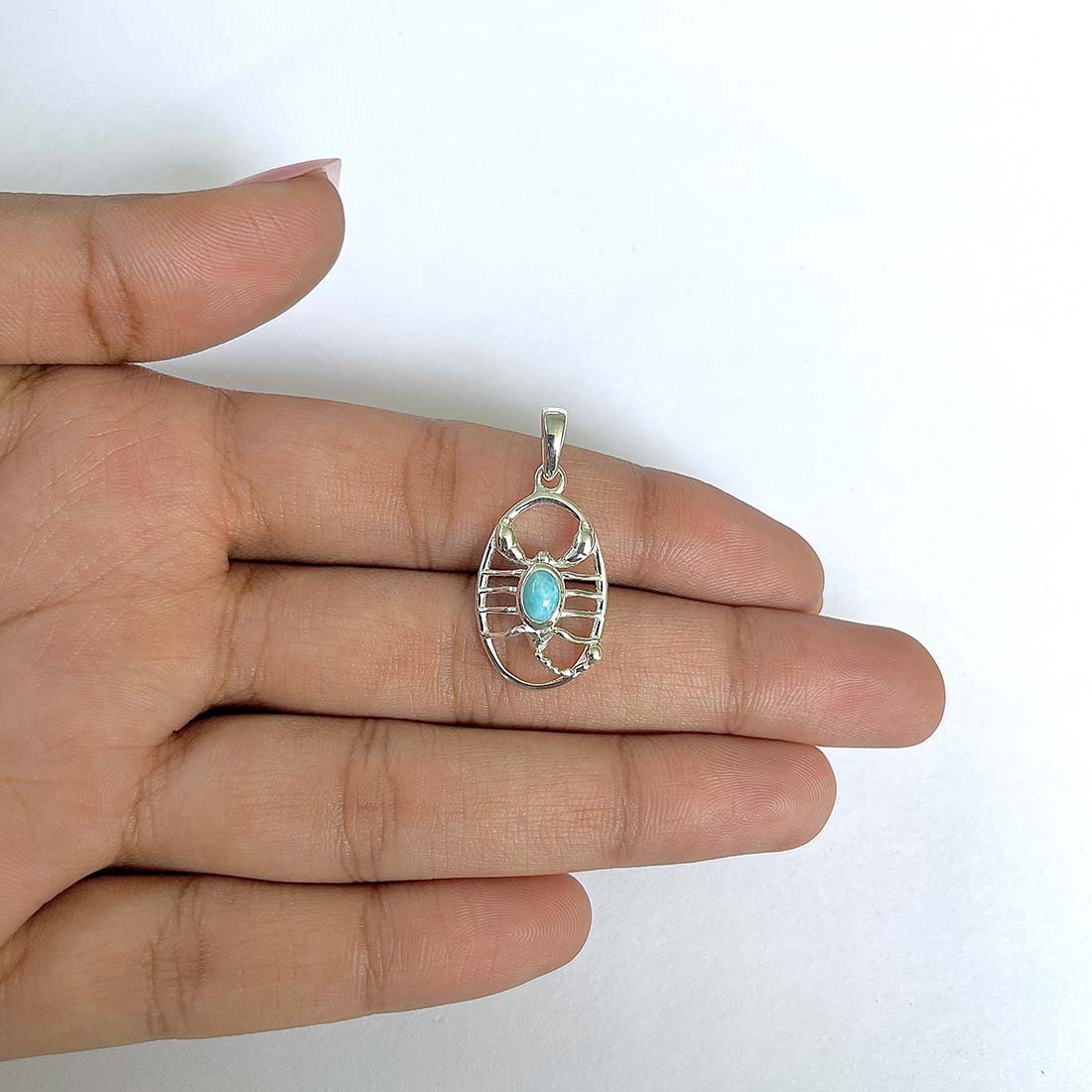 Larimar Pendant-(LAR-RDP-54)