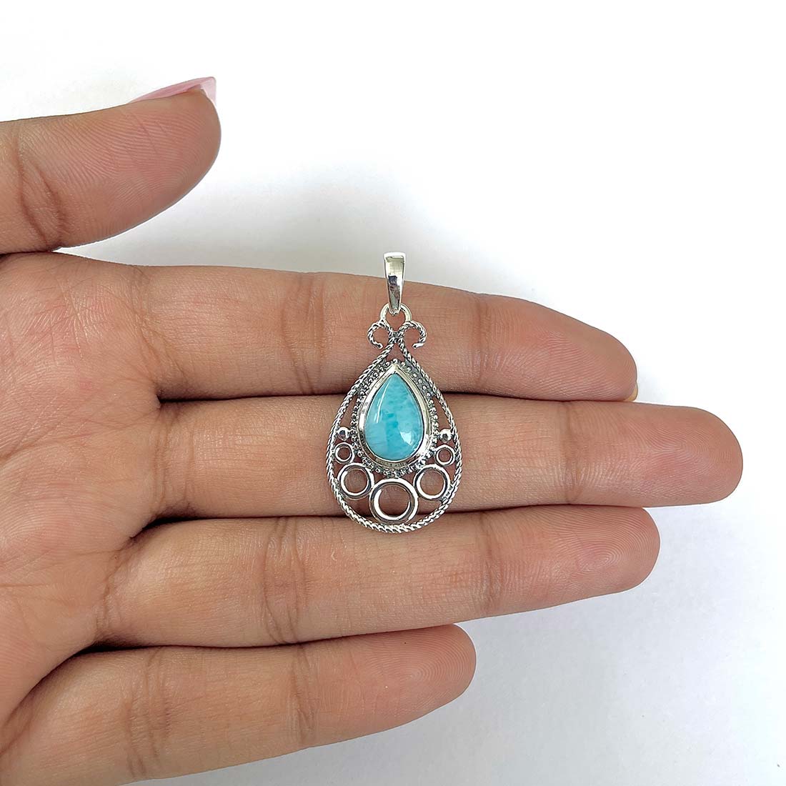 Larimar Pendant-(LAR-RDP-77)