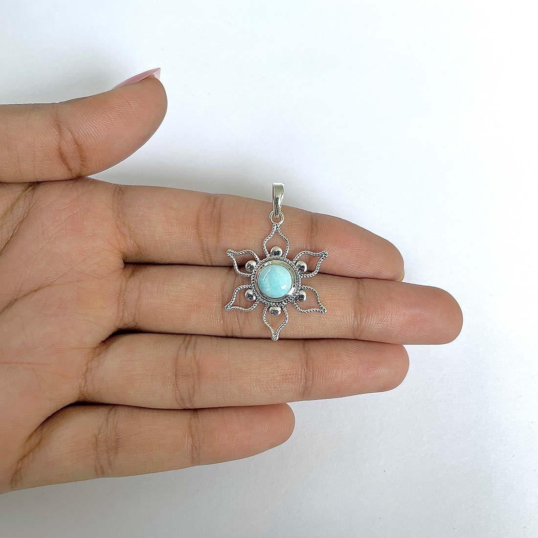 Larimar Pendant-(LAR-RDP-78)