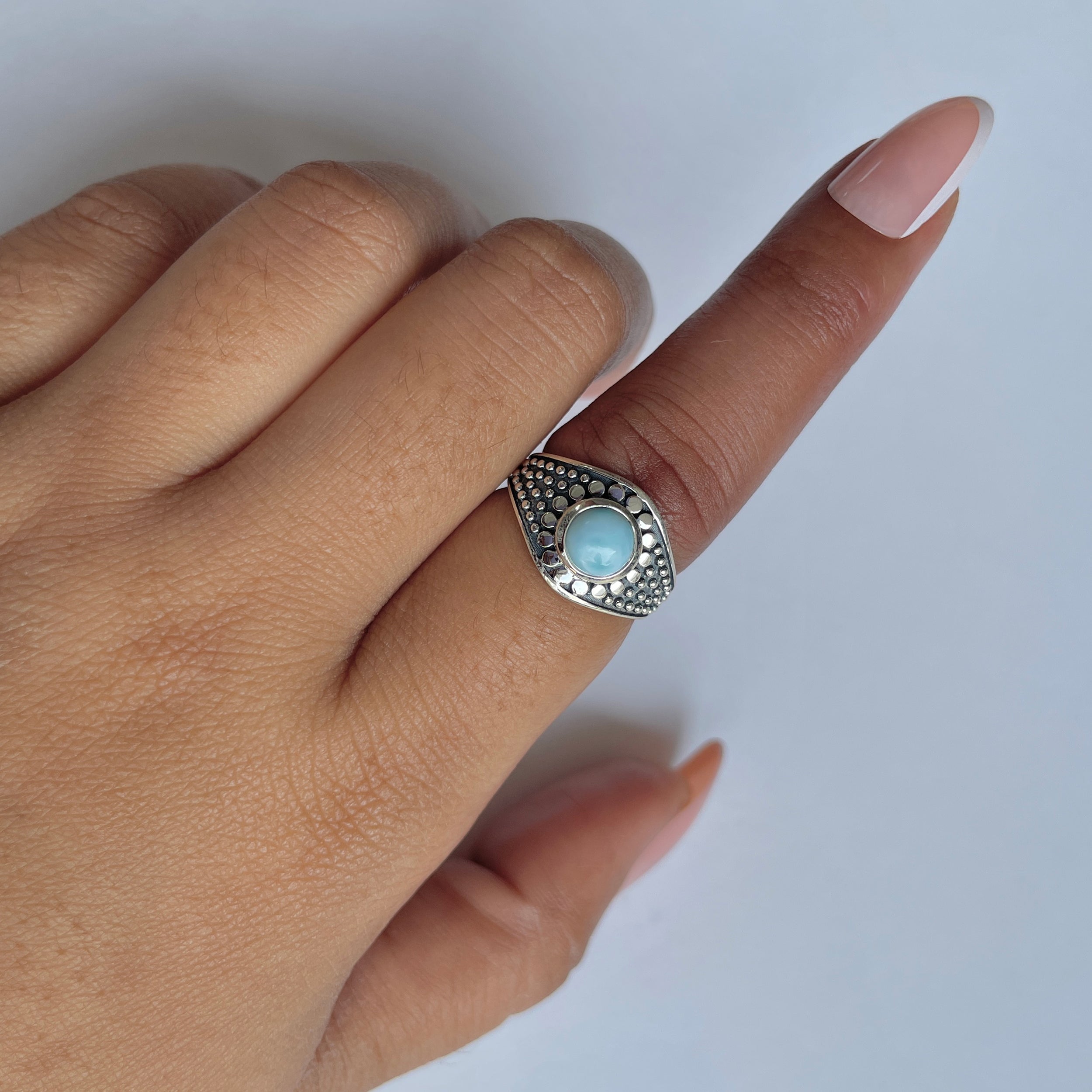 Larimar Ring-(LAR-RDR-1035.)
