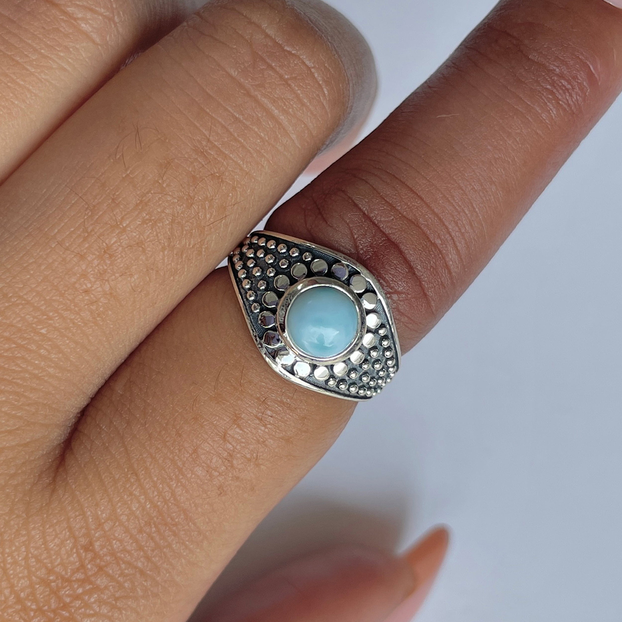 Larimar Ring-(LAR-RDR-1035.)