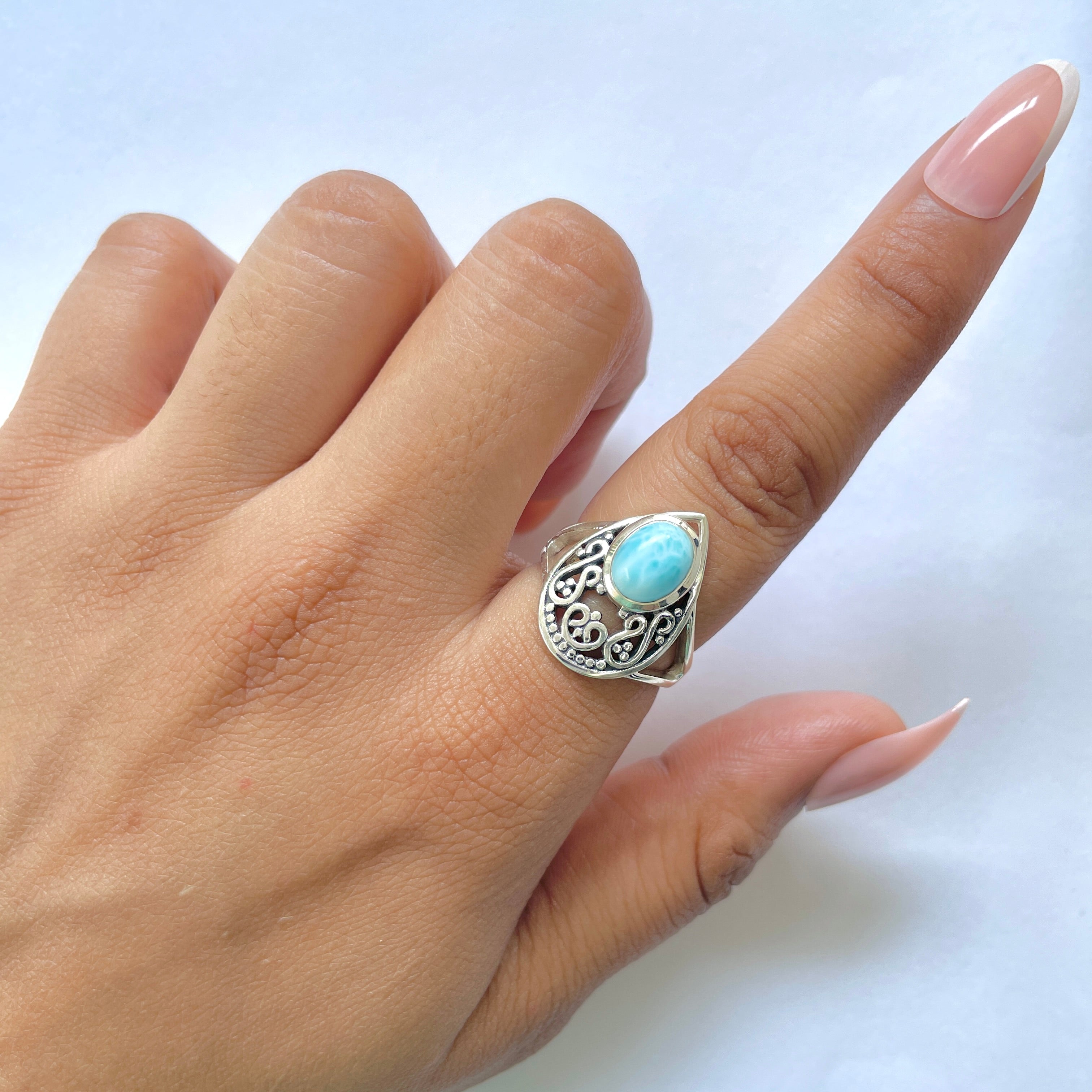 Larimar Ring-(LAR-RDR-106.)