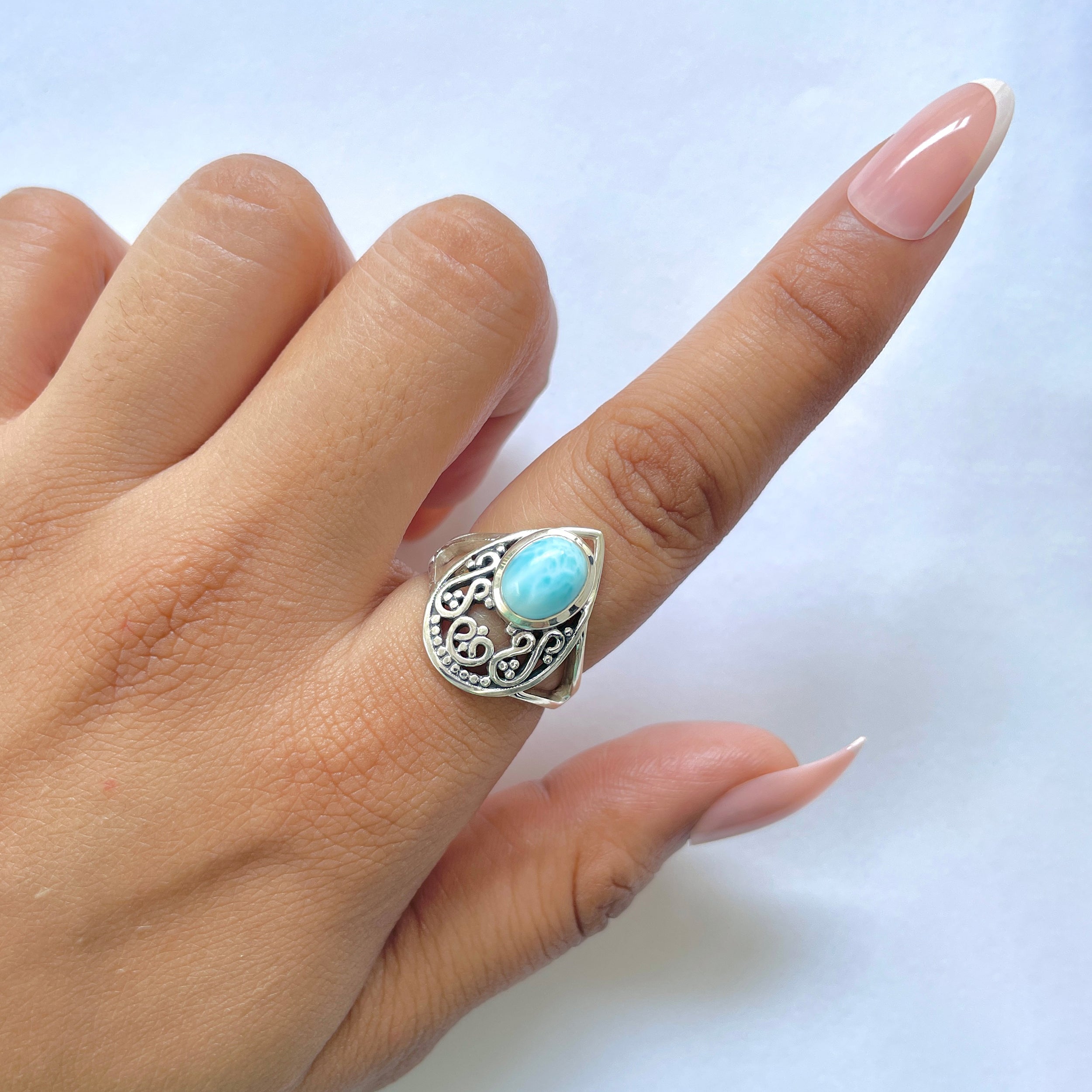 Larimar Ring-(LAR-RDR-106.)