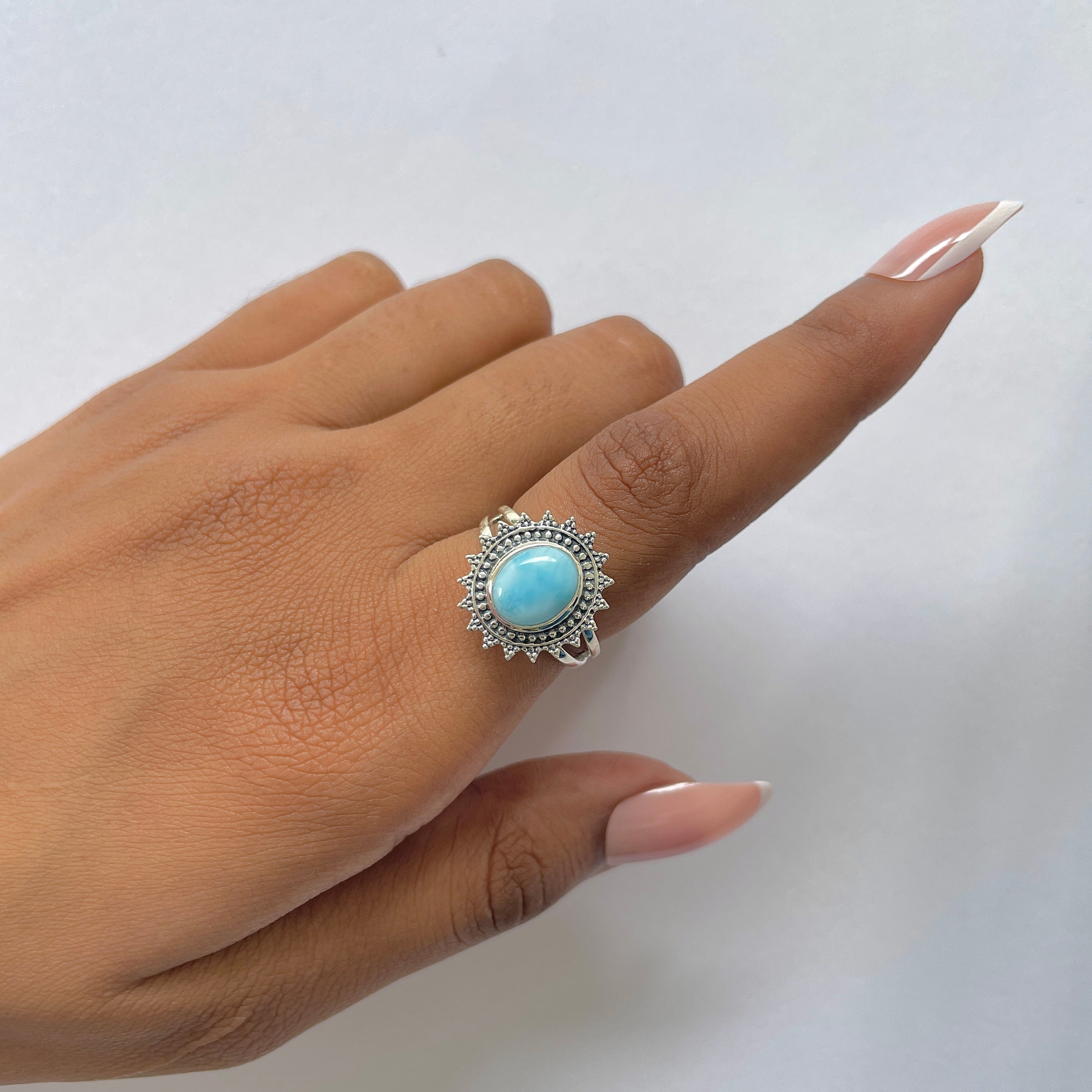 Larimar Ring-(LAR-RDR-118.)